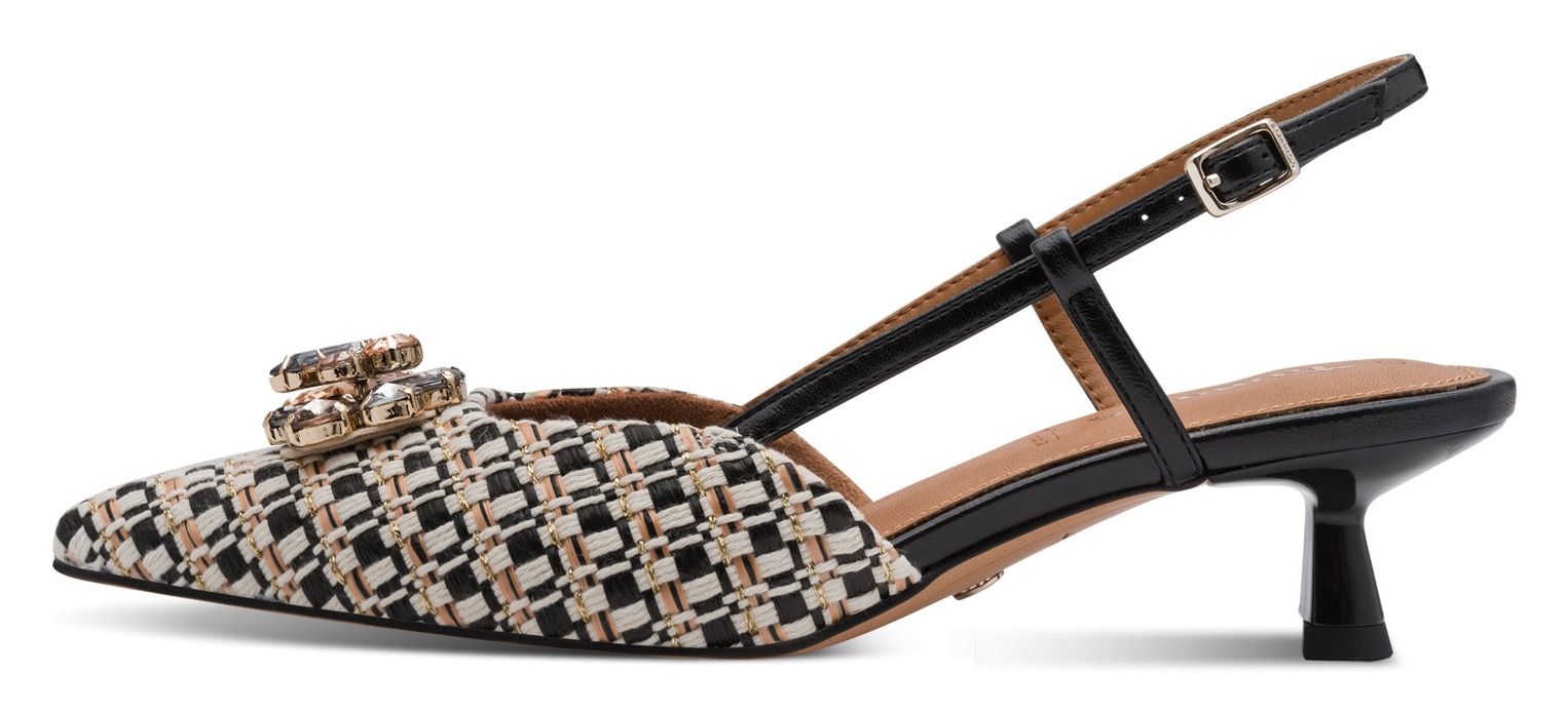 Tamaris Slingpumps  , Trichterabsatz, Businesschuh, Festtagsschuh, glänzende Schmucksteine