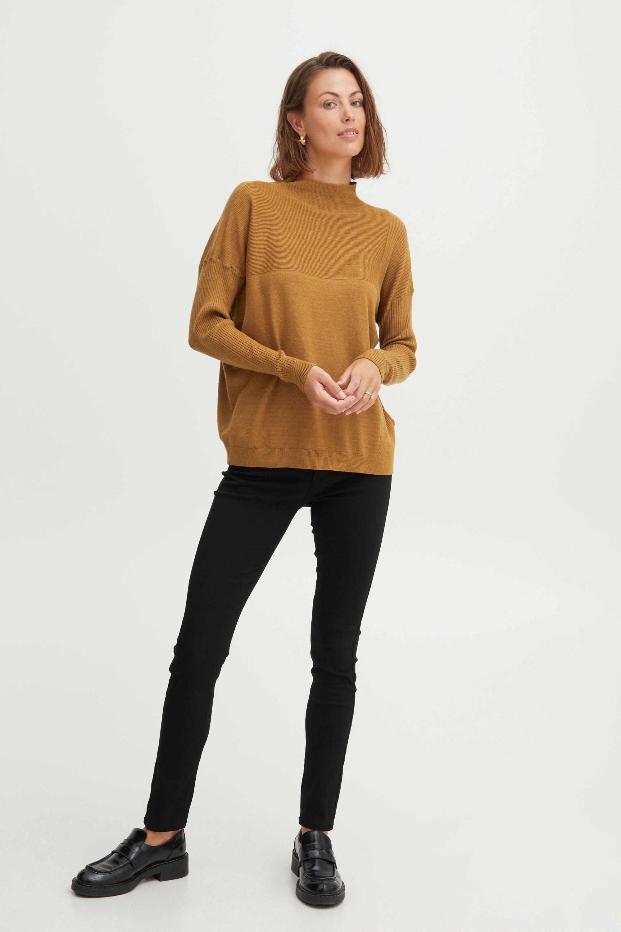 fransa Strickfleece-Pullover »Strickpullover FRCemelange«