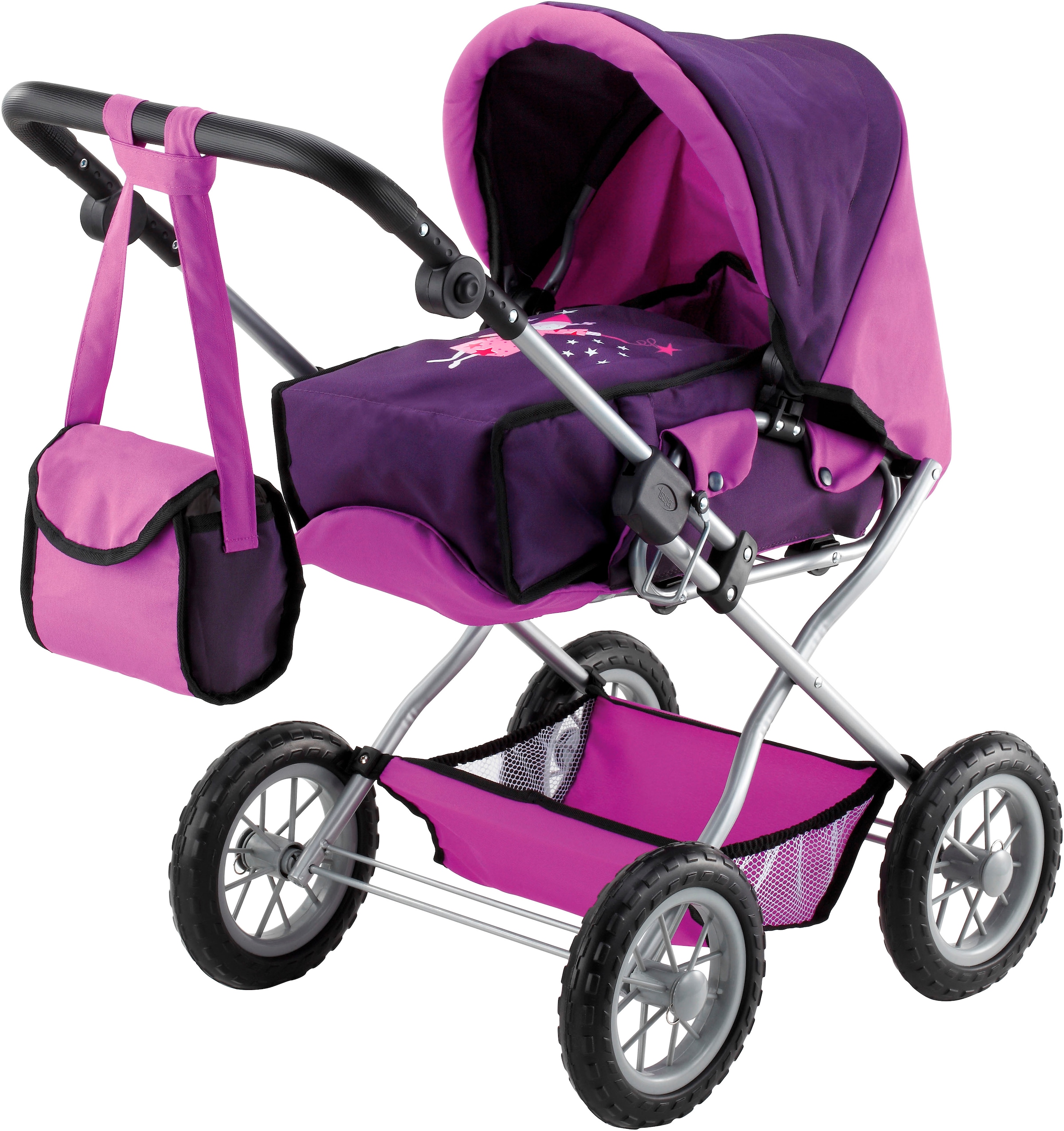 Bayer Kombi-Puppenwagen »Grande« mit Reisebett, Schnuller, Geschirr und Pflegeprodukten