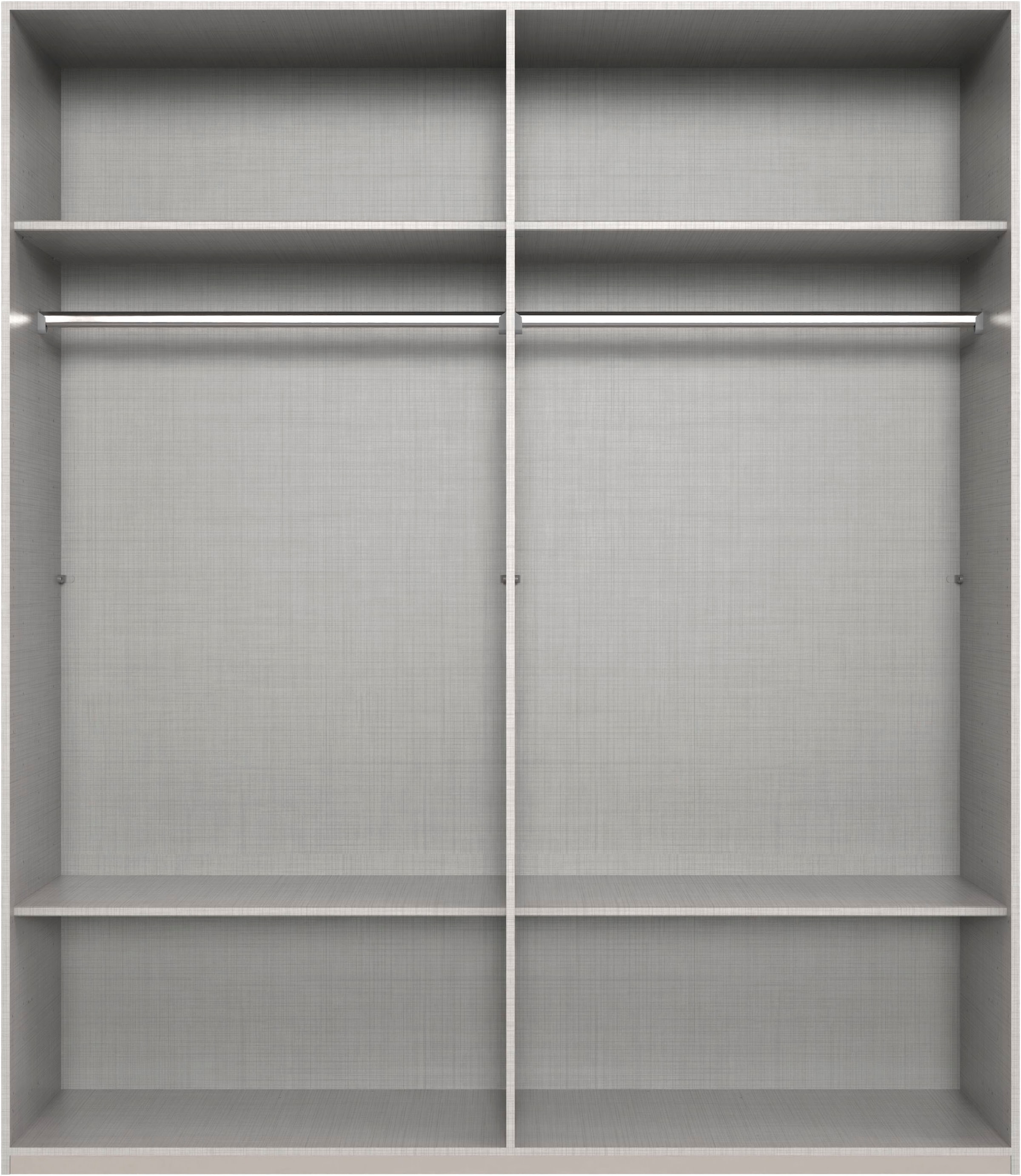 Wimex Kleiderschrank »Mugano,in 8 Breiten,3 Höhen,2 Tiefen, viele Farben, Made in Germany«, (in Basic oder Premium Ausstattung mit 2 weiteren Einlegeböden), mit langen oder kurzen Griffen aus Metall, mit oder ohne Spiegel