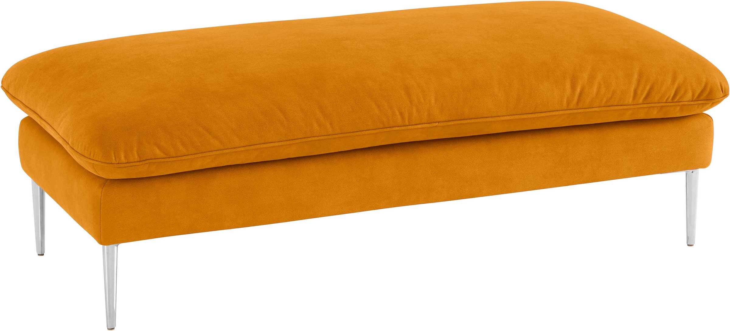 W.SCHILLIG Hocker »enjoy&MORE« Füße Chrom glänzend, Breite 151 cm