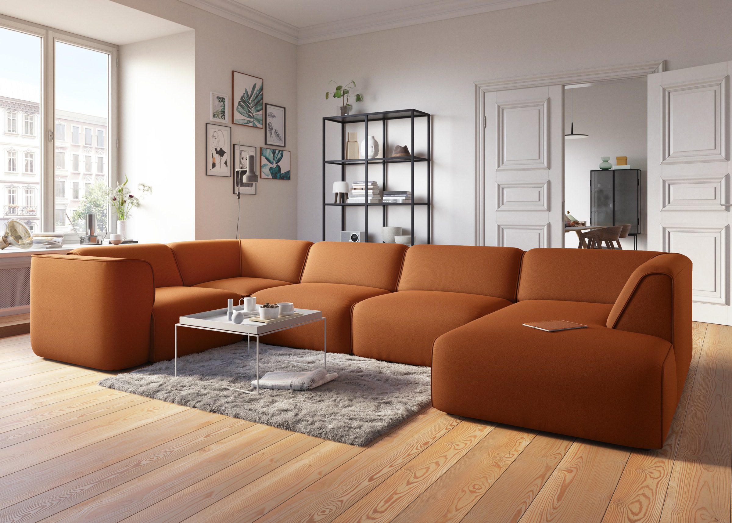 OTTO home Wohnlandschaft »Merid U-Form, B: 367 cm« jederzeit durch Module erweiterbar