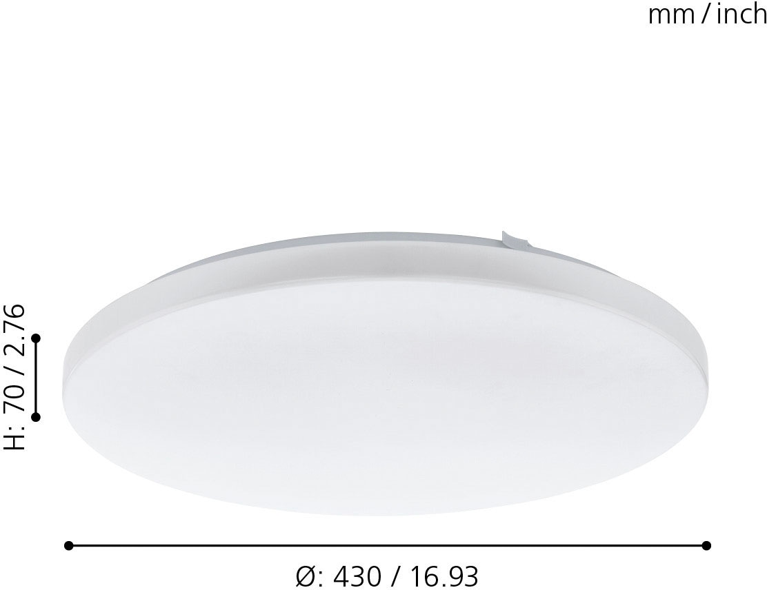 EGLO Deckenleuchte »FRANIA«, 1 flammig, Leuchtmittel LED-Board | LED fest integriert, Deckenleuchte, Deckenlampe, Wohnzimmerlampe, Farbe: Weiß, Ø: 43 cm
