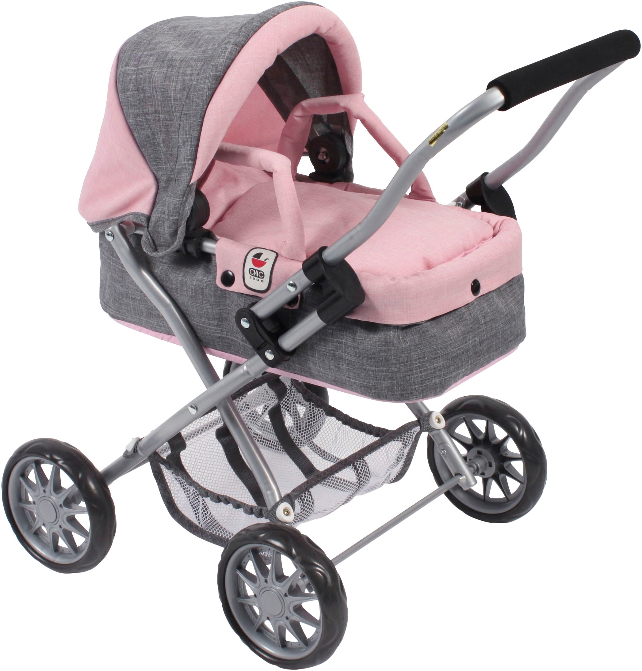 chic2000 Puppenwagen »Smarty, Mini-Kuschelwagen« mit herausnehmbarer Tragetasche in rosa