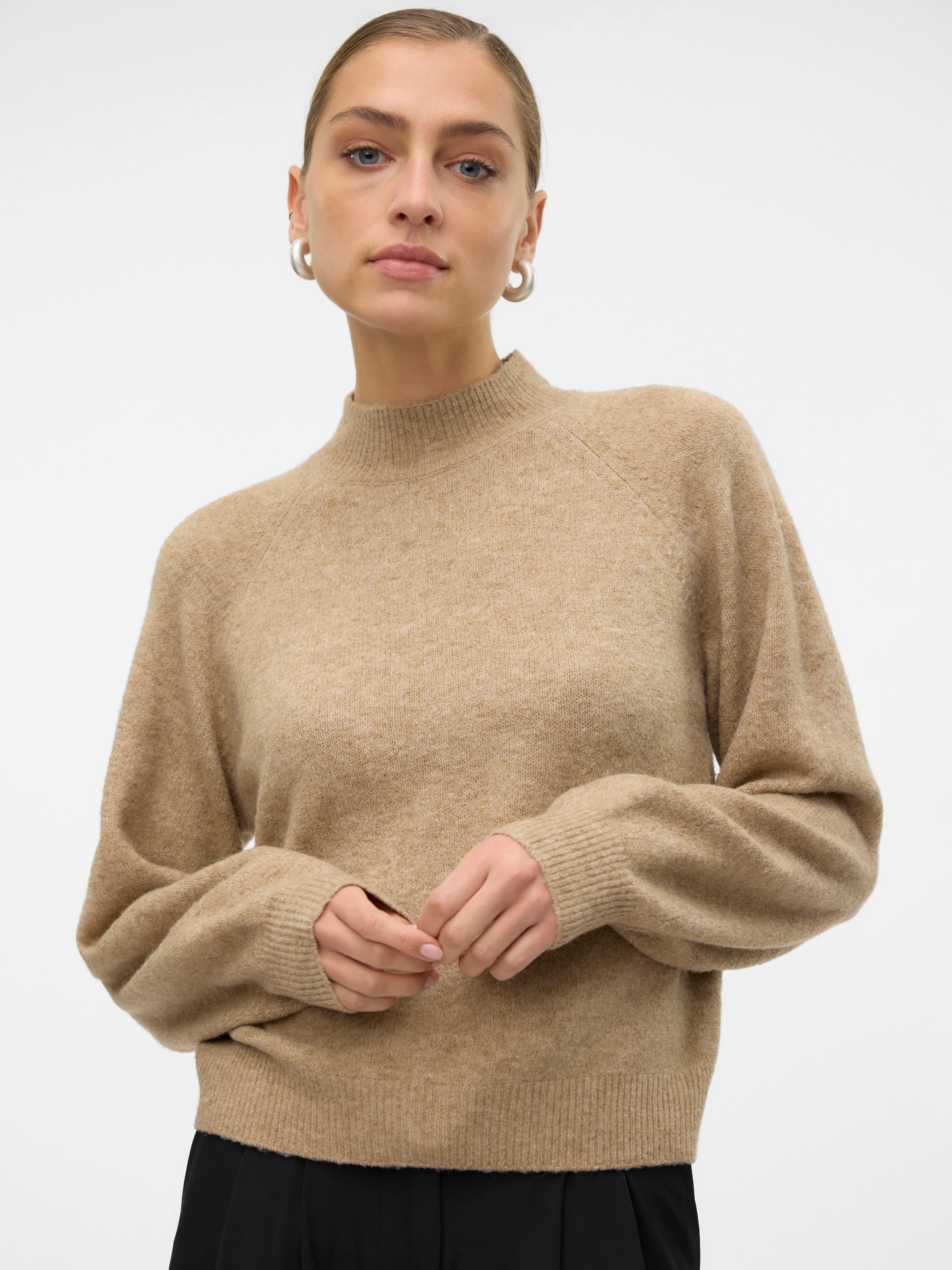 Vero Moda Strickpullover »VMLEAF LS HIGH NECK PULLOVER ENT«