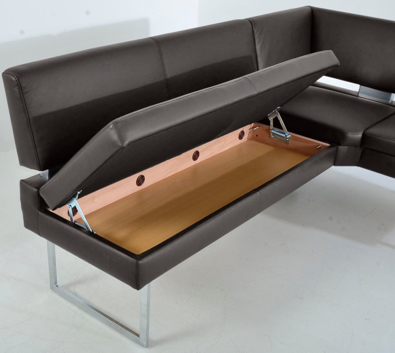 K+W Komfort & Wohnen Eckbank langer Schenkel links oder rechts, mit dekorativen Distanzhalter