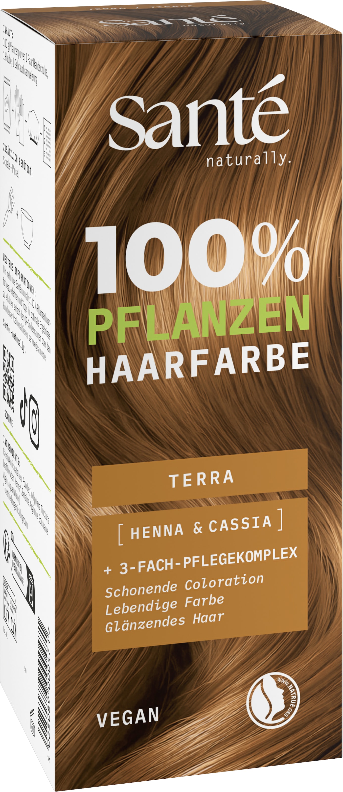 SANTE Coloration »PFLANZENHAARFARBE« mit Pflanzenpigmenten, permanente Colorierung, vegan