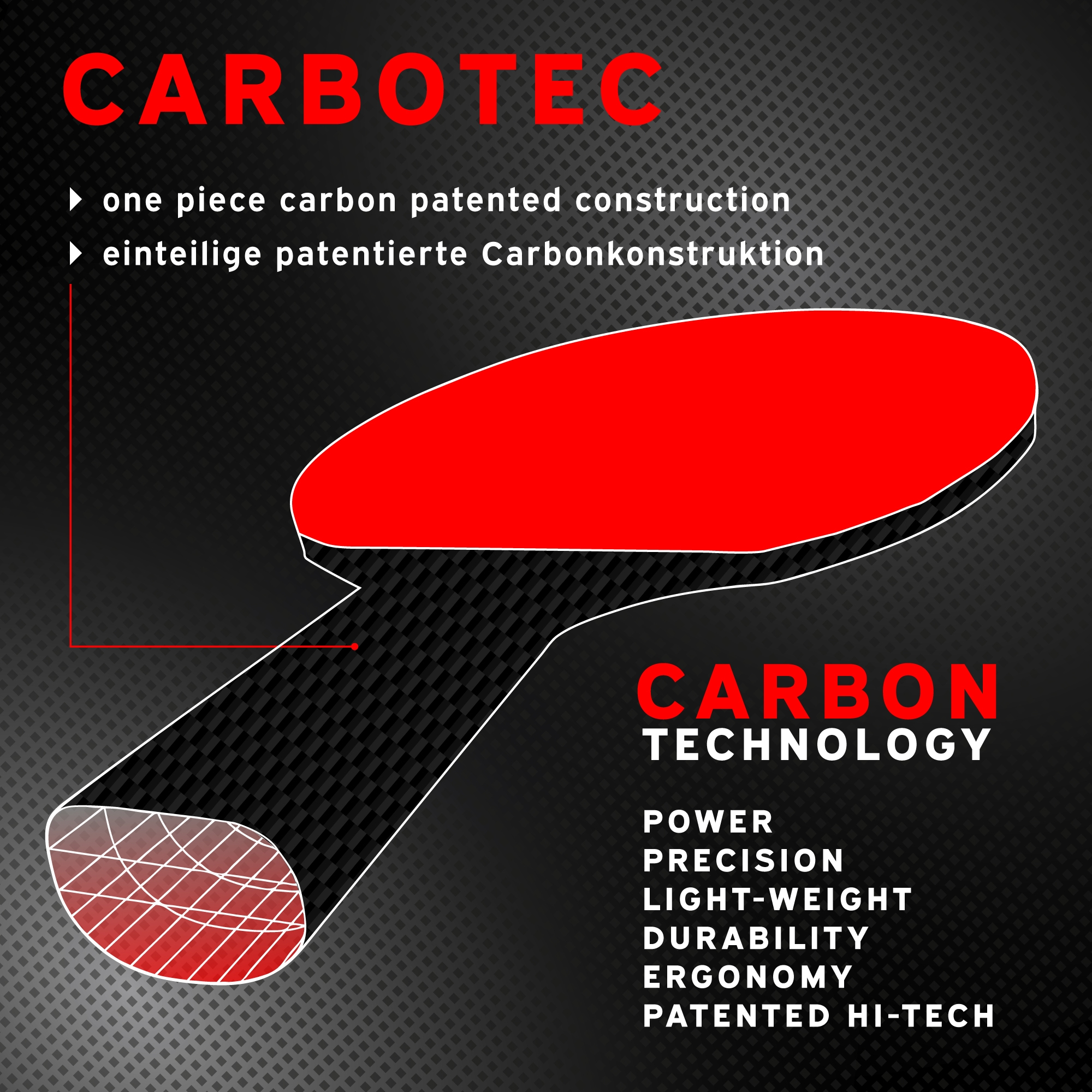 Donic-Schildkröt Tischtennisschläger »CarboTec 7000 inkl. Hülle«