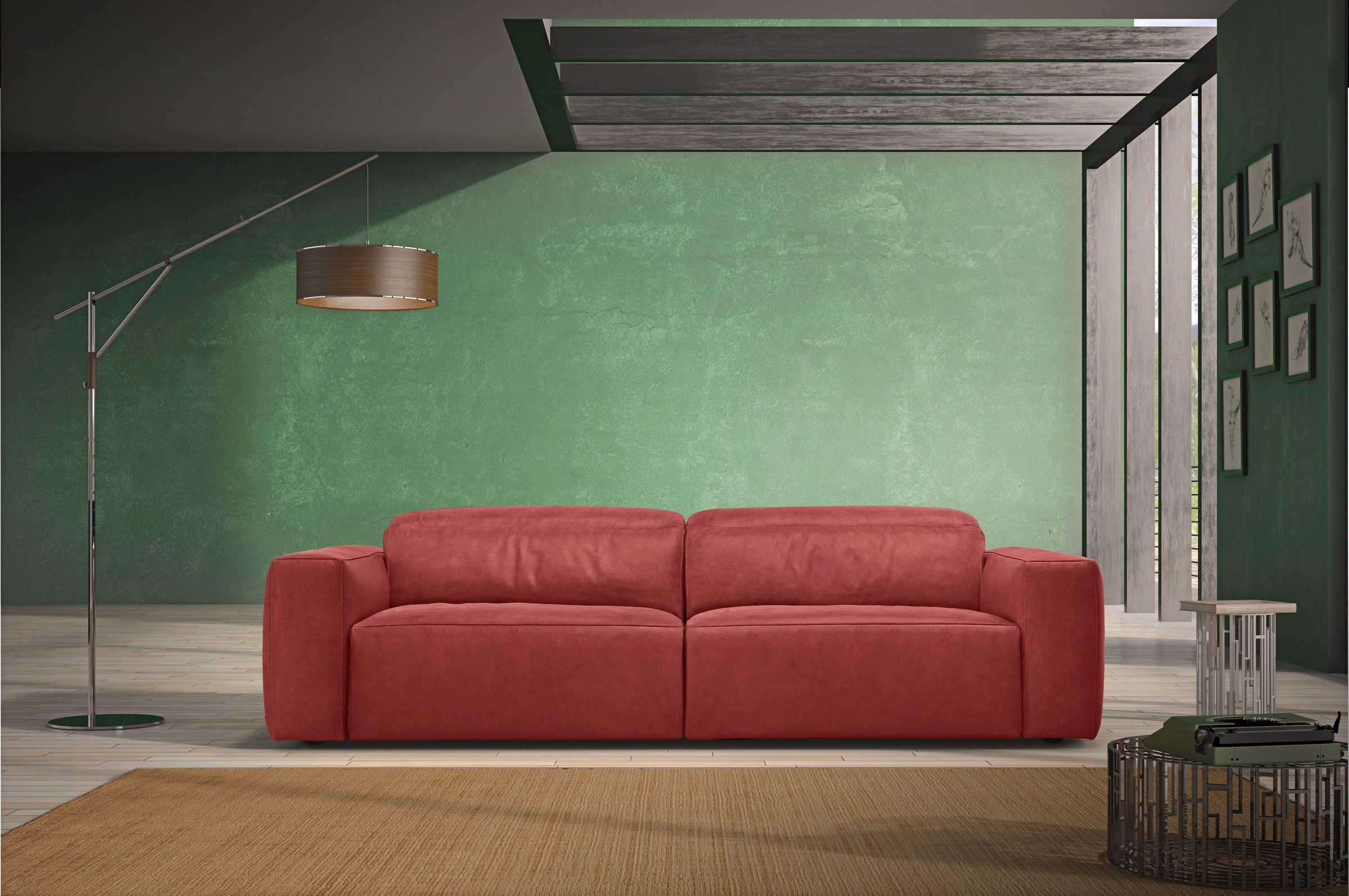 Egoitaliano 2,5-Sitzer »Beverly, Designsofa mit erstklassigem Sitzkomfort und tollen Details«, Breite 242 cm, verstellbare Kopfteile