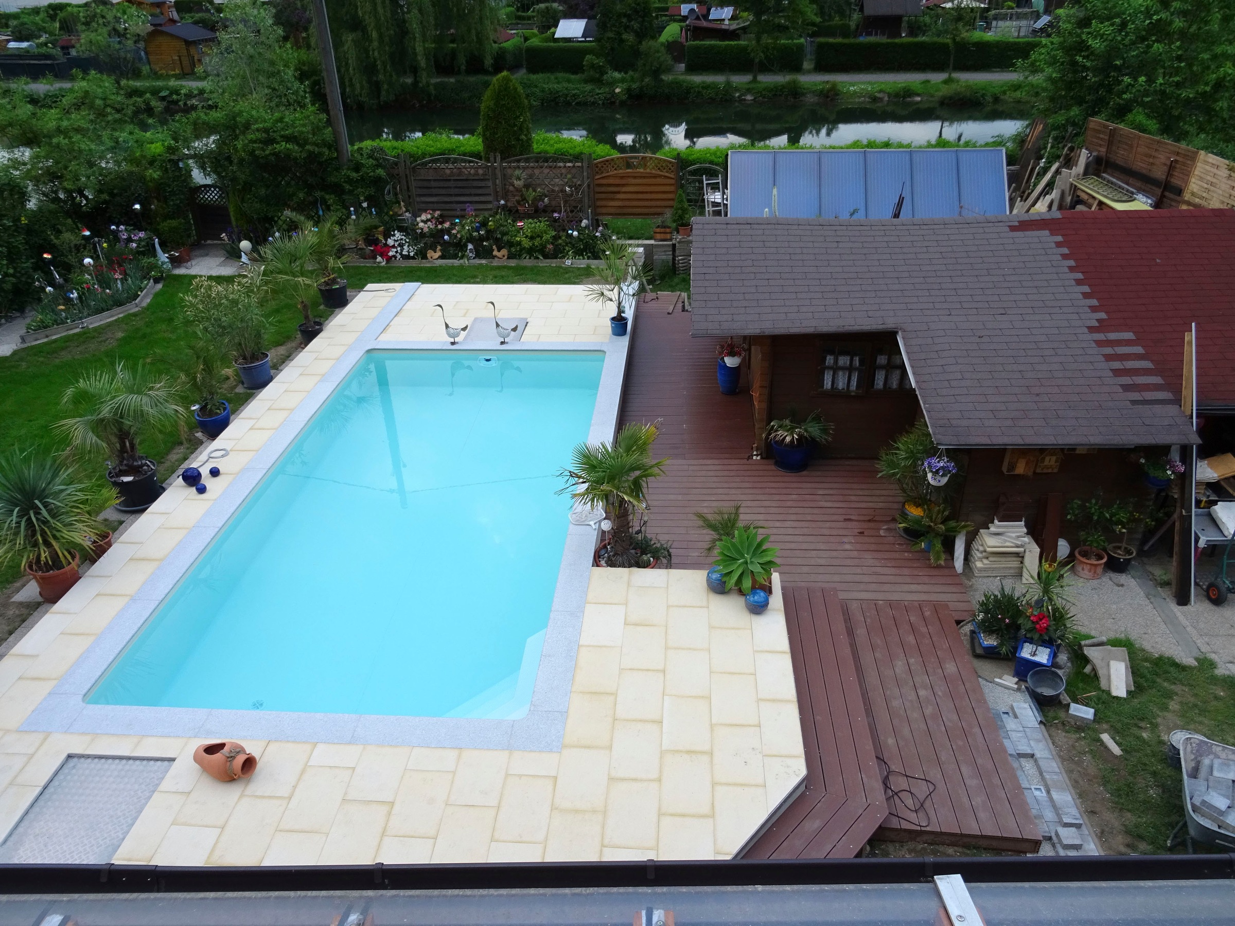KWAD Pool, (Set, 4 tlg.), BxLxH: 300x600x150 cm, Ecktreppe links in weiß