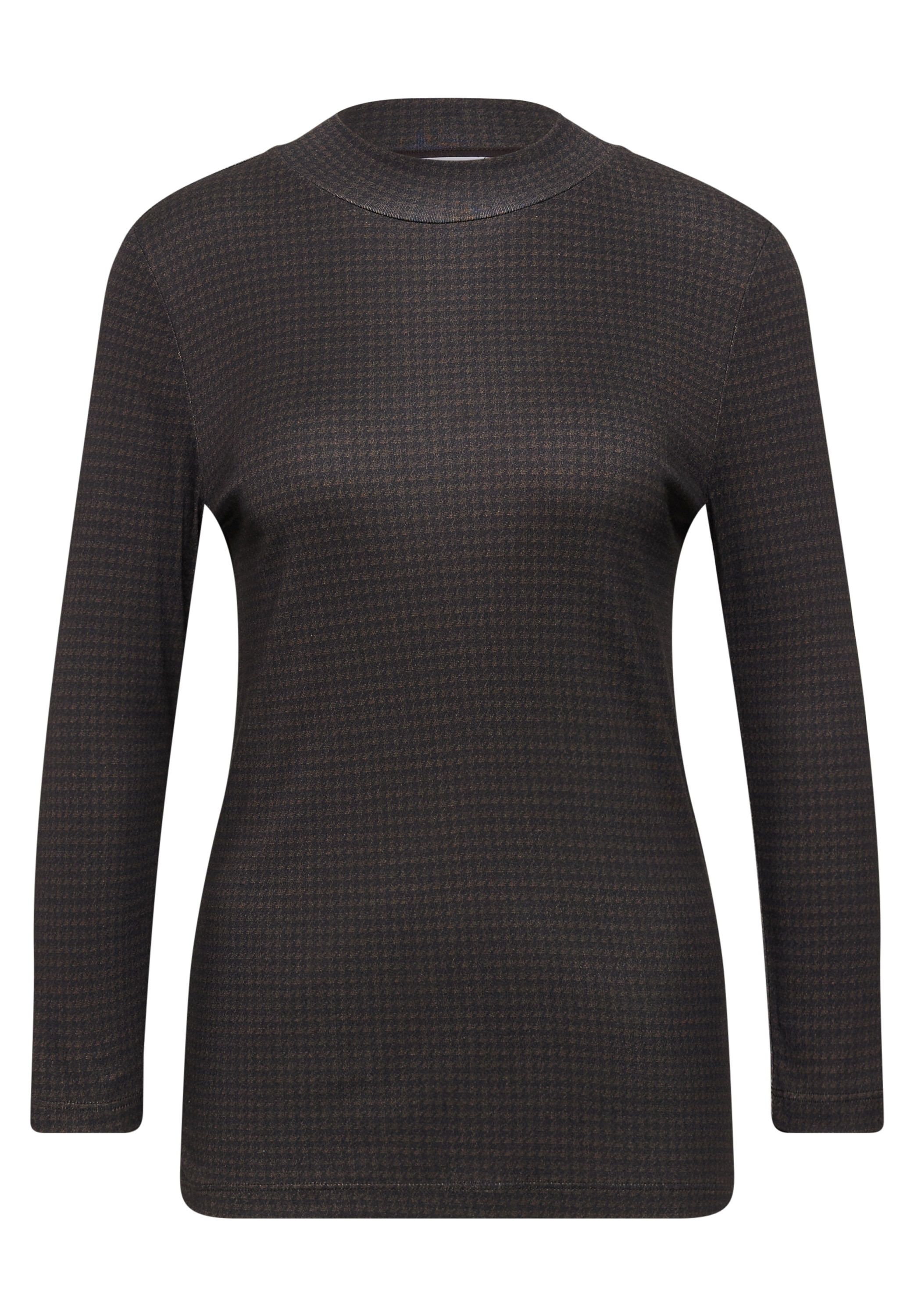 STREET ONE Stehkragenshirt Allover-Print, Modalmix