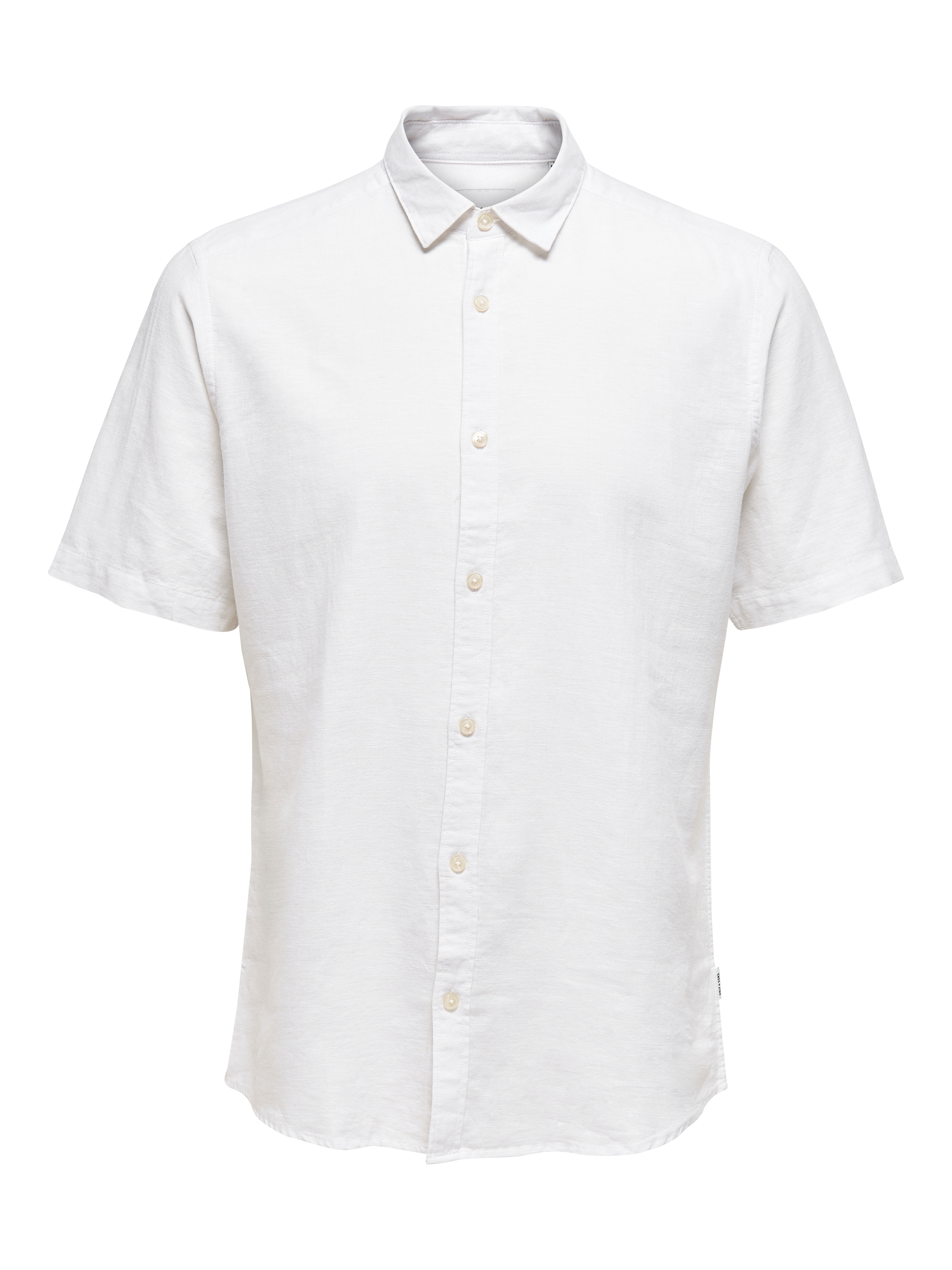 ONLY & SONS Kurzarmhemd »ONSCAIDEN SS SOLID LINEN SHIRT NOOS«