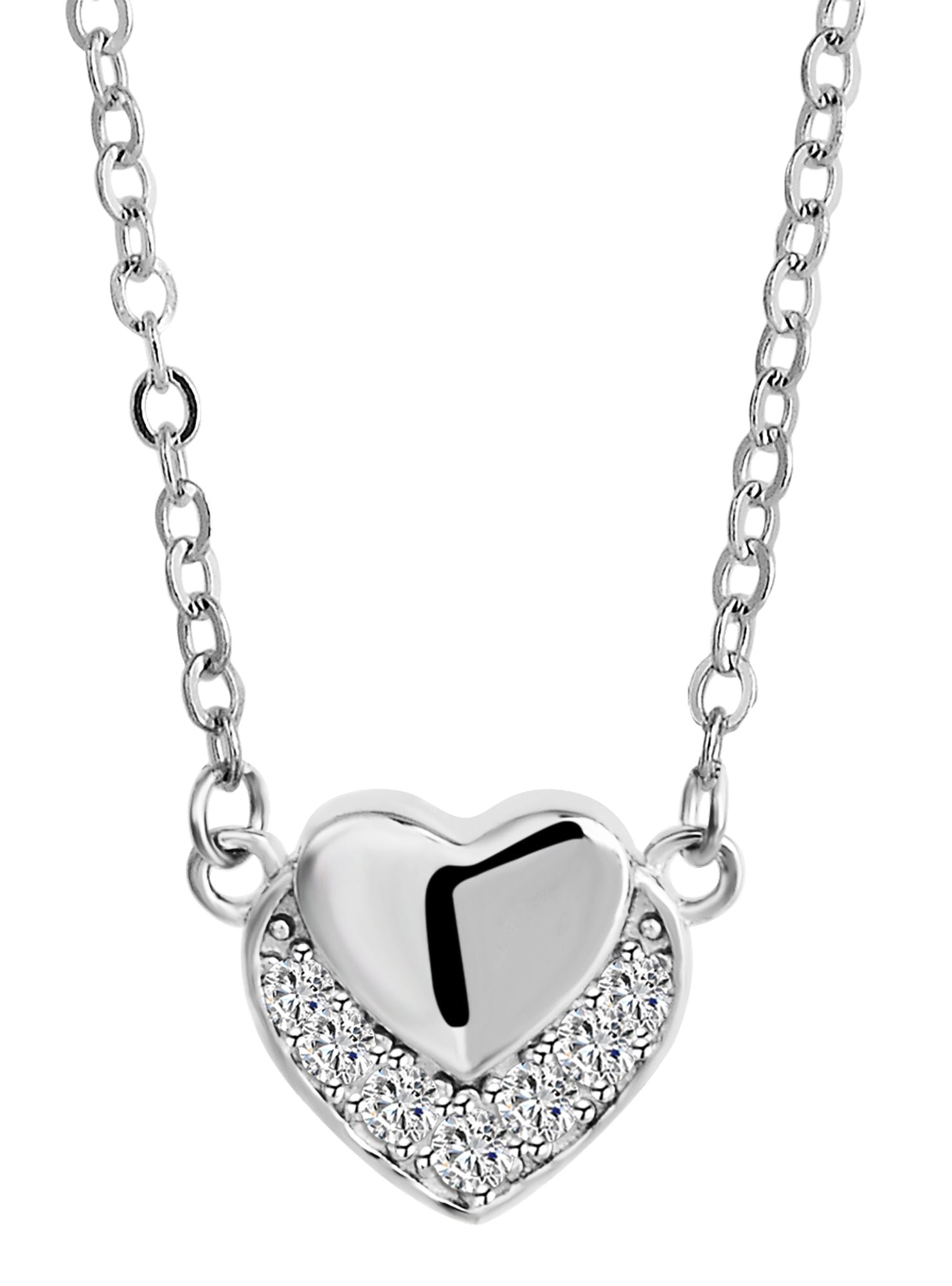 Adelia´s Gliederkette »Damen Halskette aus 925 Silber mit Zirkonia 45 cm«