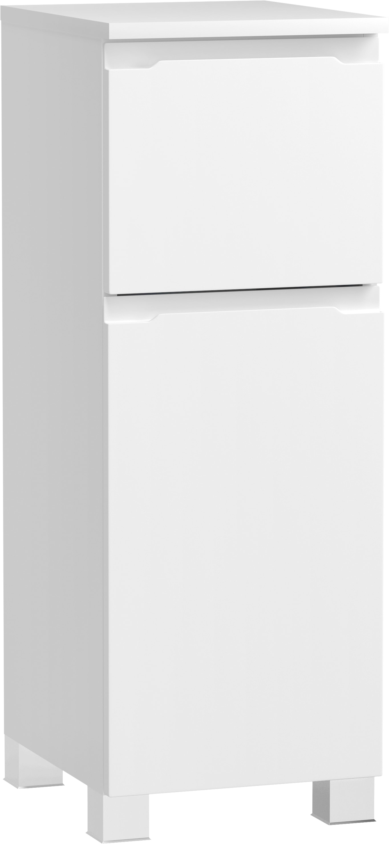 welltime Unterschrank »CABO, gedämpfte Scharniere, Softclose-Auszug« matt weiß, griffloses Design, reversibel