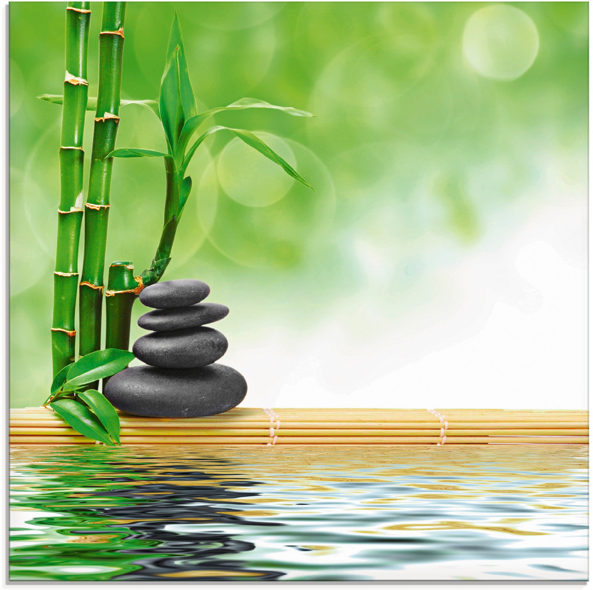 Glasbild »Spa Konzept Zen Basaltsteine«, Zen, (1 St.), in verschiedenen Größen