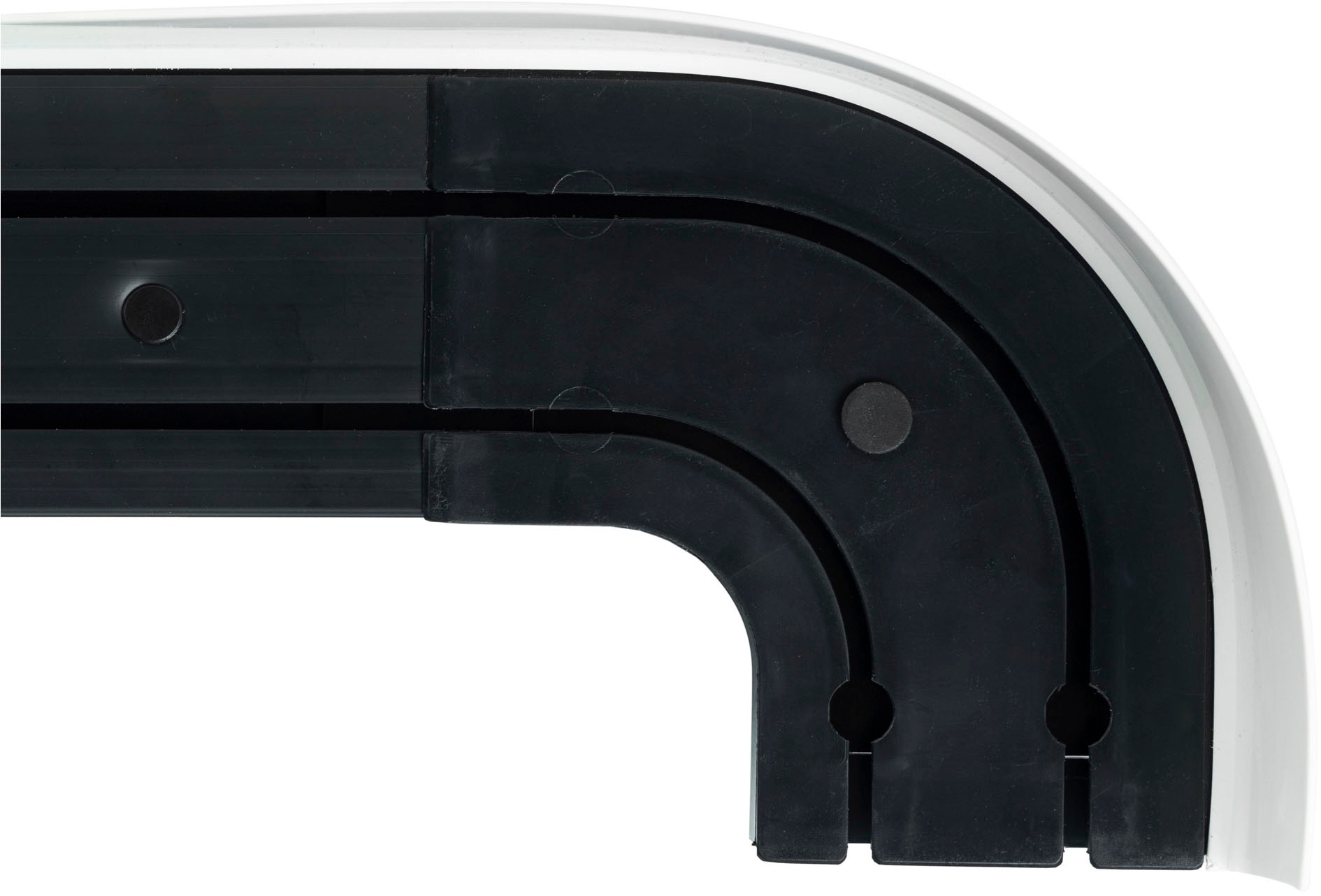 SN DECO GROUP Vorhangschiene »SH2« 2 läufig-läufig Fixmaß Set 2-läufig, inkl. Rundbögen, Blende 7,5 cm, vorgebohrt, Innenlauf