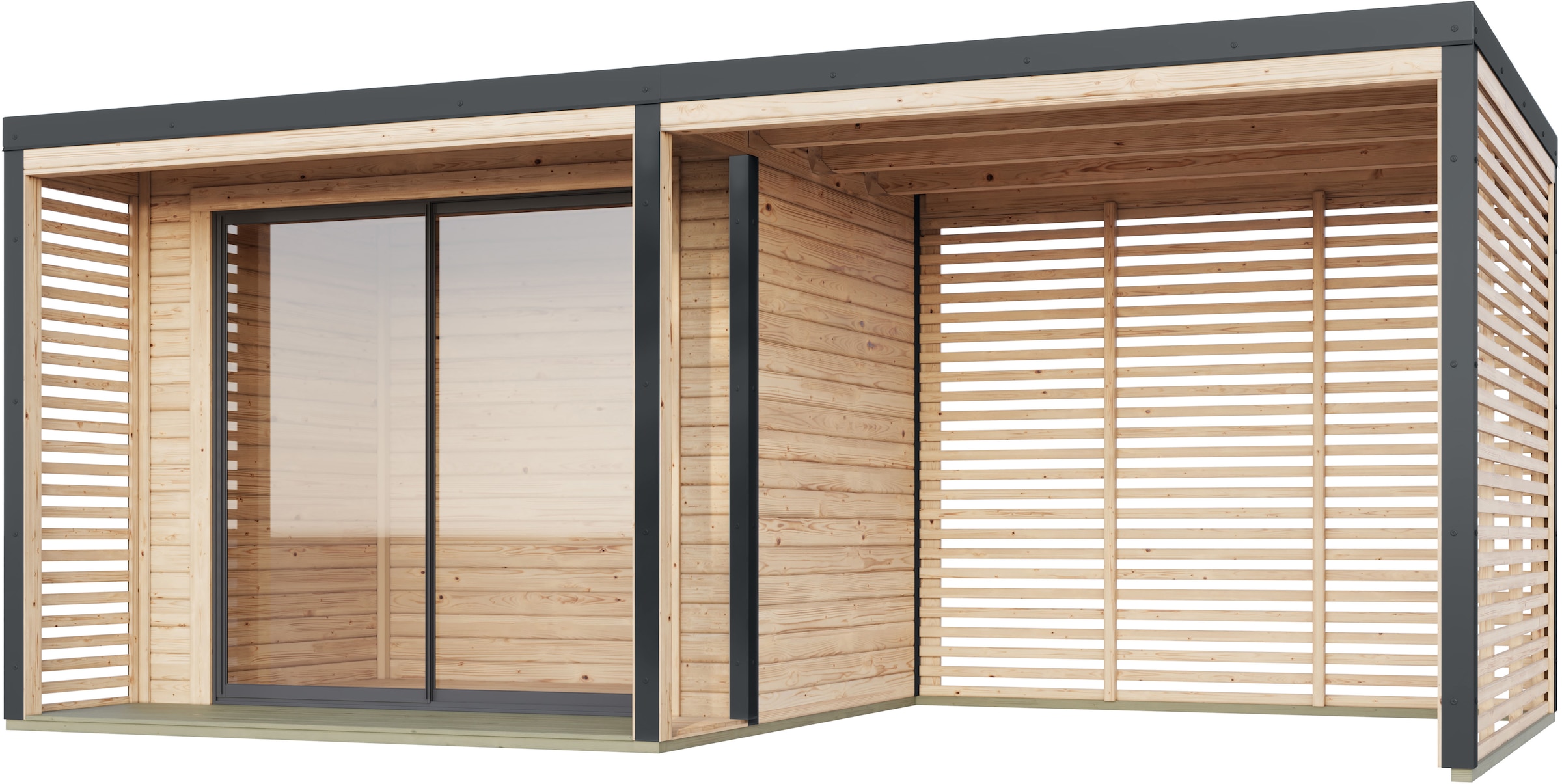 Karibu Gartenhaus »Saturino SET« inkl. Massivholzfußboden