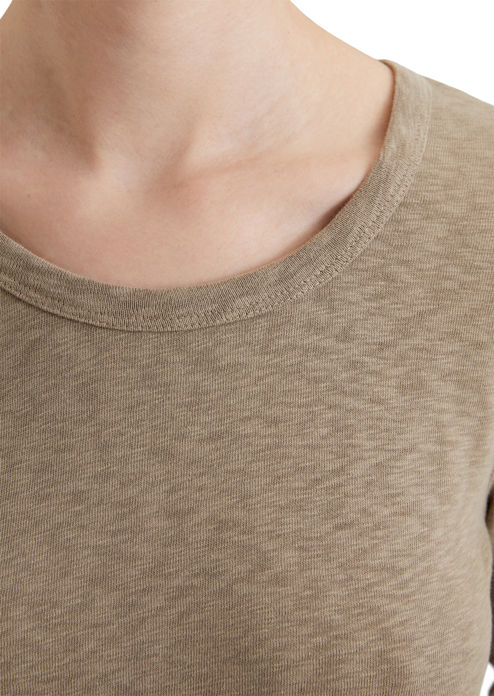 Marc O'Polo DENIM Longsleeve, mit charakteristischer unregelmäßiger Oberfläche