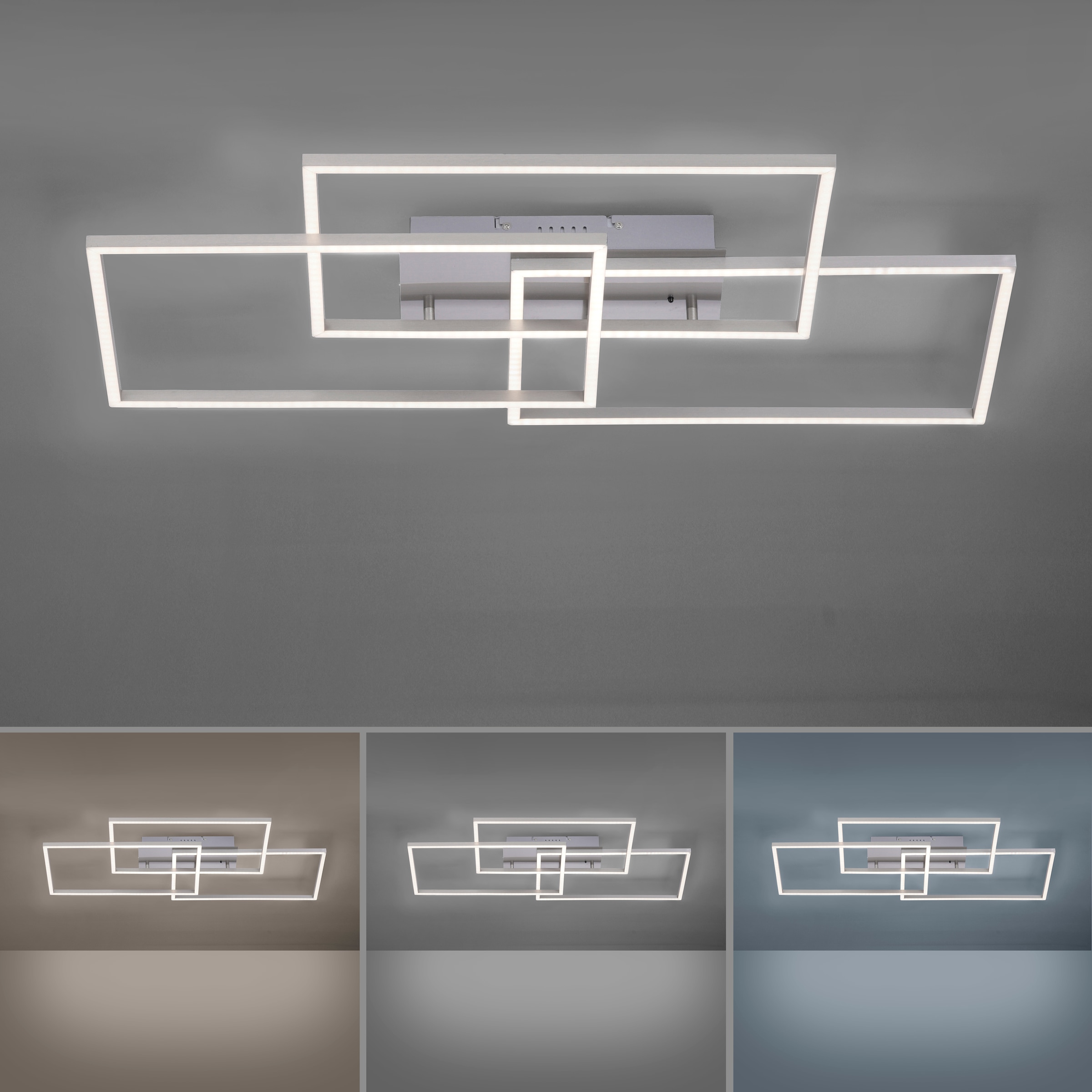 JUST LIGHT LED Deckenleuchte »IVEN«, 3 flammig, Leuchtmittel LED-Board | LED fest integriert, dimmbar über Fernbedienung
