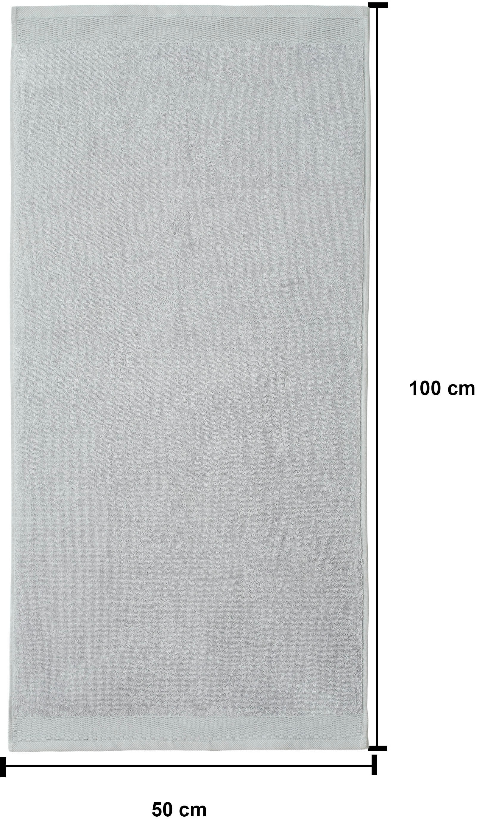 OTTO home Handtücher »Fenya, flauschig und weich, 550gr/m²«, (4 St., 4x 50x100cm), Premium Handtücher mit Bordüre, Handtuch-Set, 100% Baumwolle