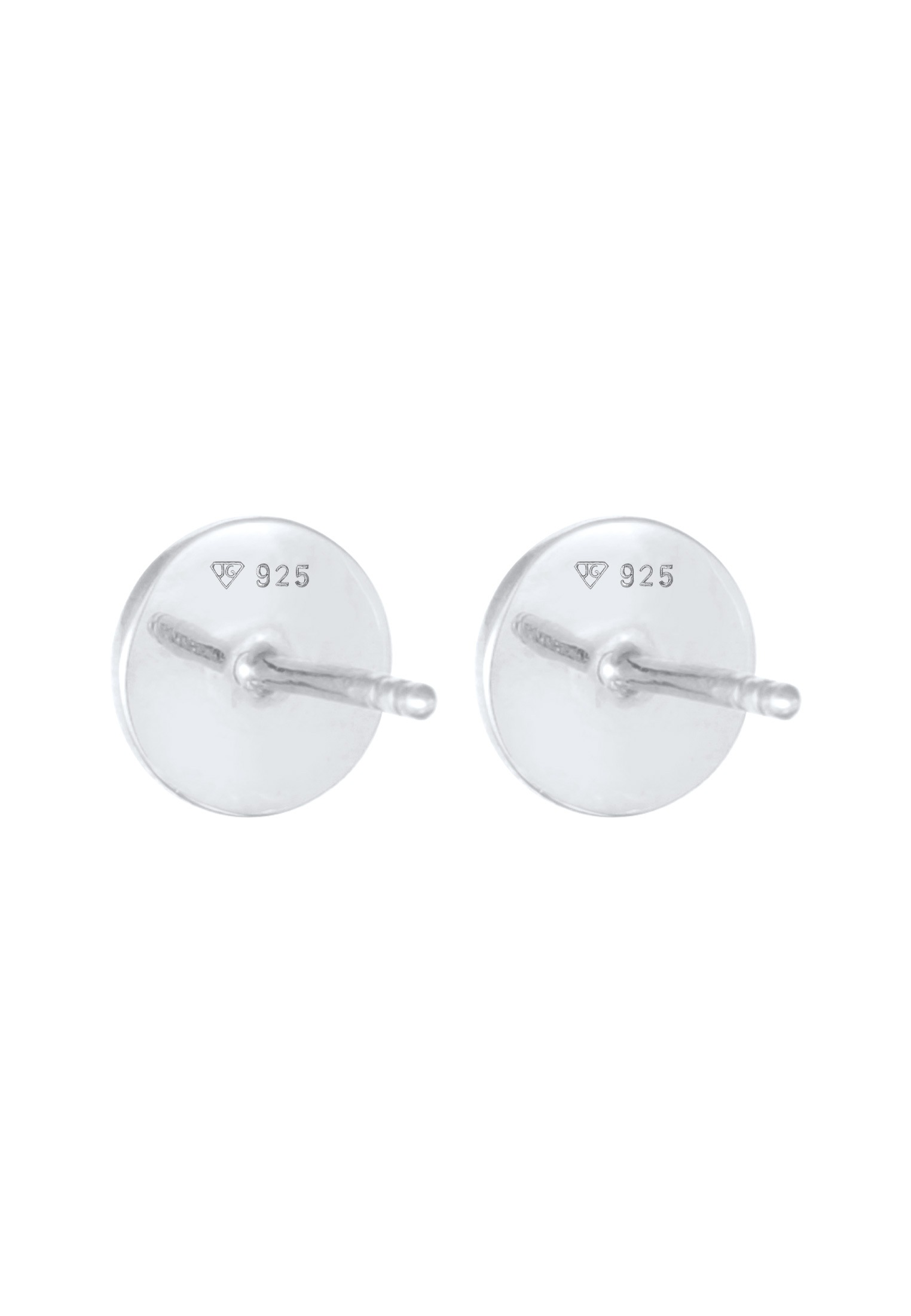 Elli Paar Ohrstecker »Ohrringe Ohrstecker Plättchen Rund Glanz Basic 925er Silber«