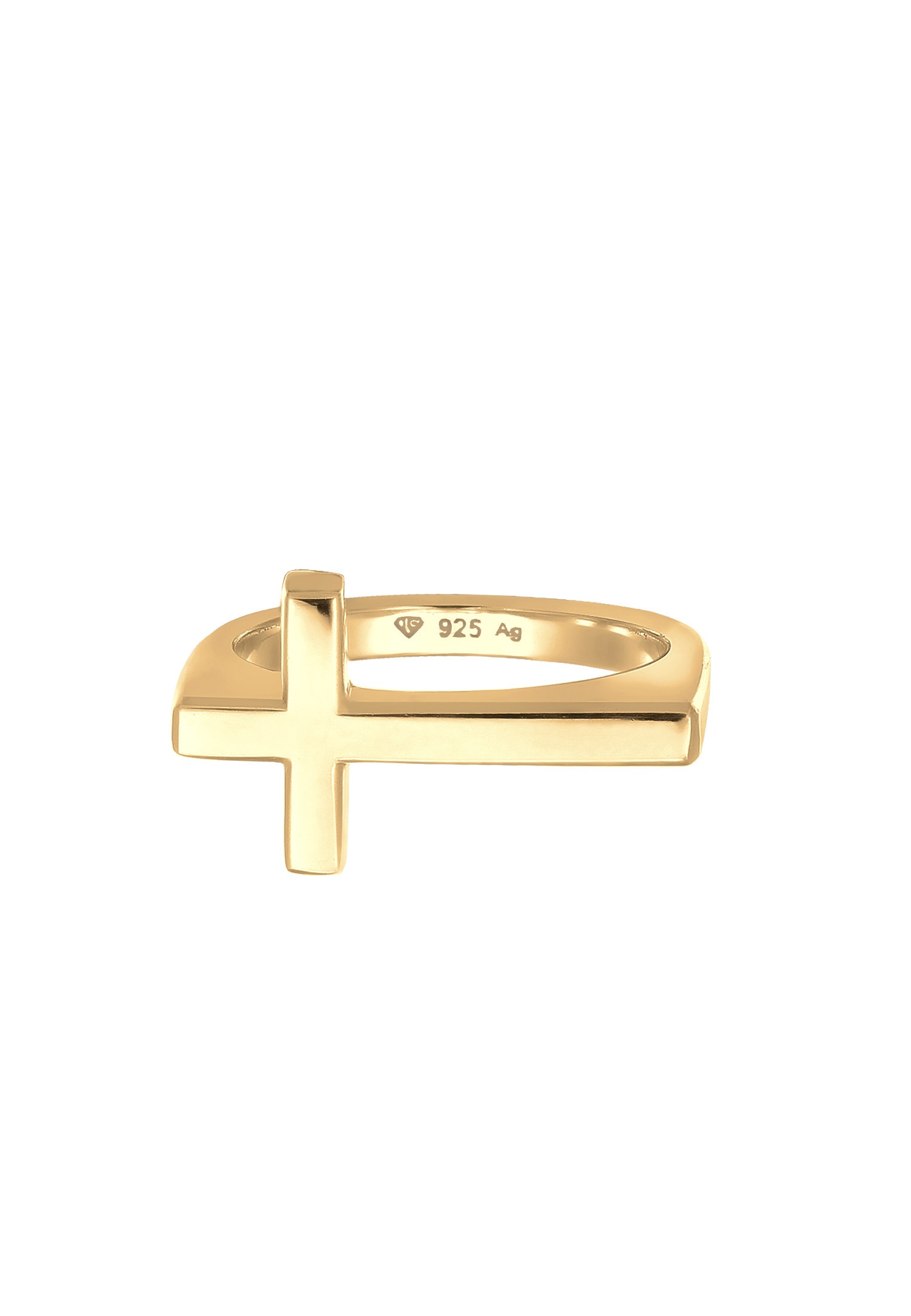 Kuzzoi Silberring »Ring Herren Kreuz Modern Schlicht 925 Silber«