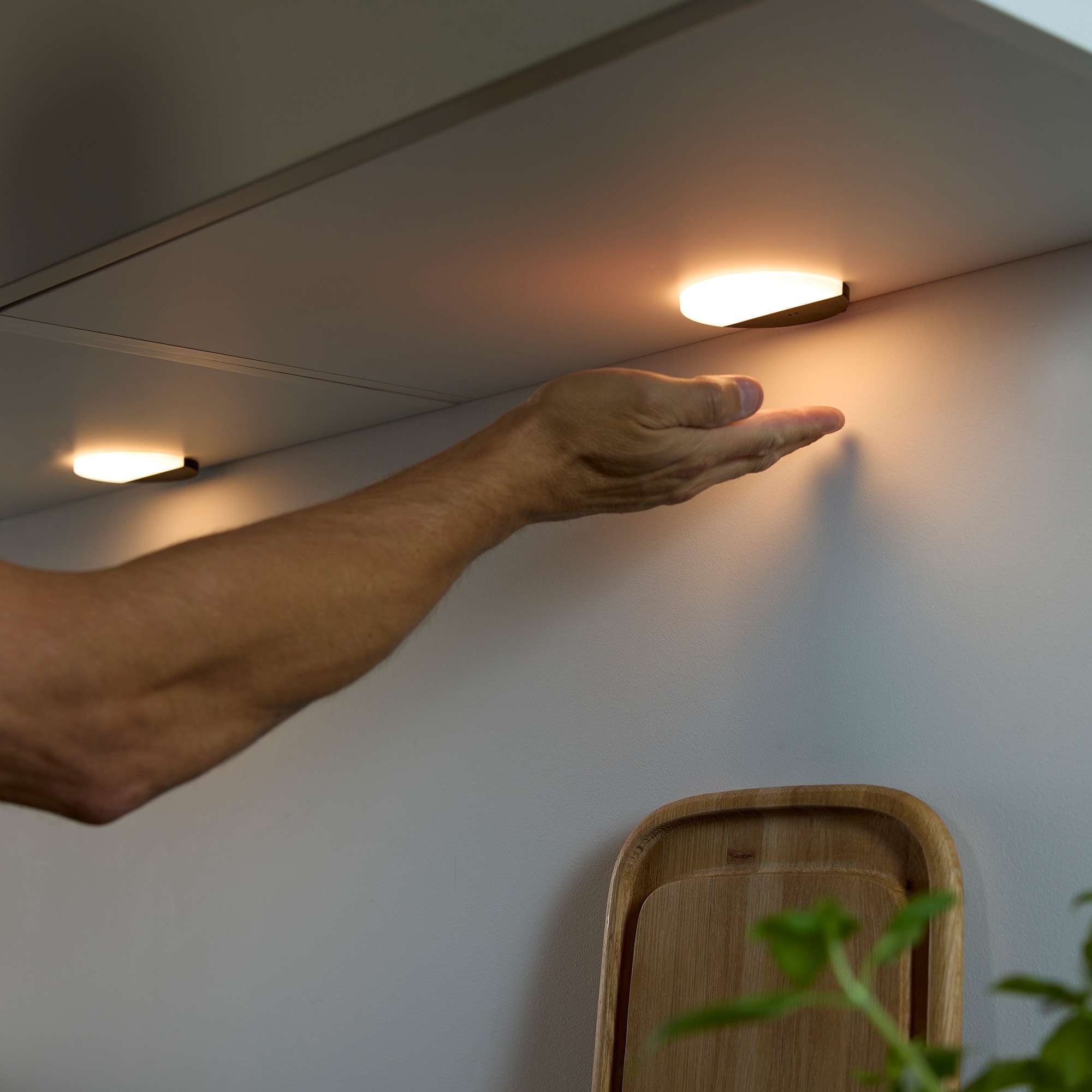 Loevschall Unterschrankleuchte »Polaris Set in versch. Varianten, Unterbauleuchte, Unterschrankleuchte« LED-Modul Warmweiß Bewegungsmelder, LED integriert, Warmweiß, eingebaute Sensorfunktion