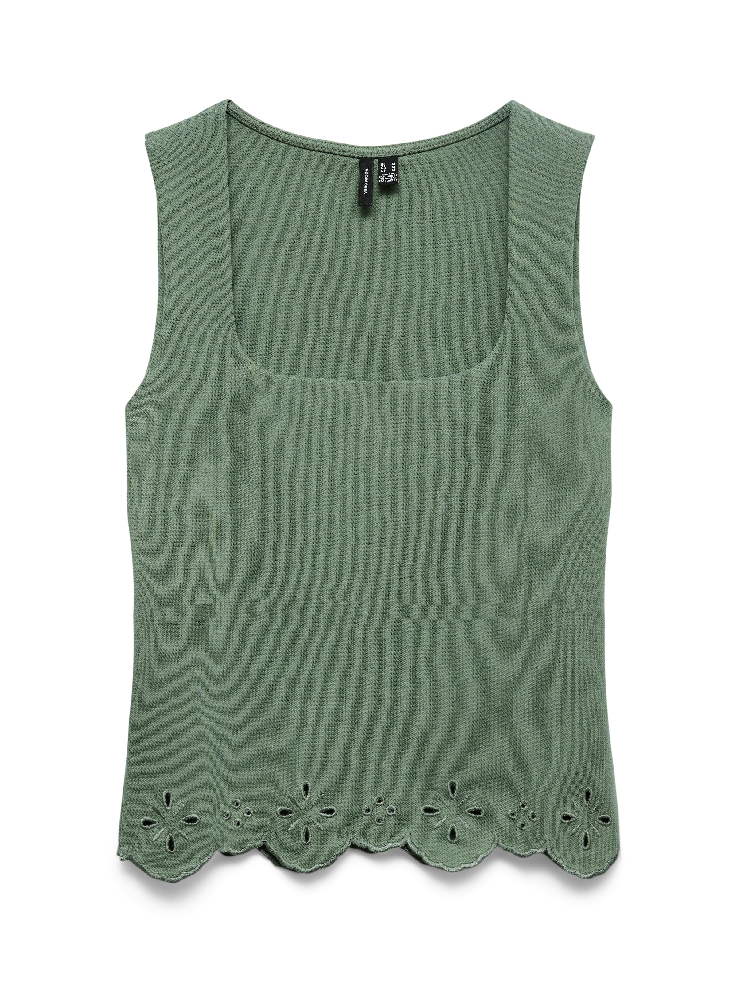 Vero Moda Spitzentop »VMLOUISE SL SQUARE NECK TOP JRS« Baumwolle, regular fit