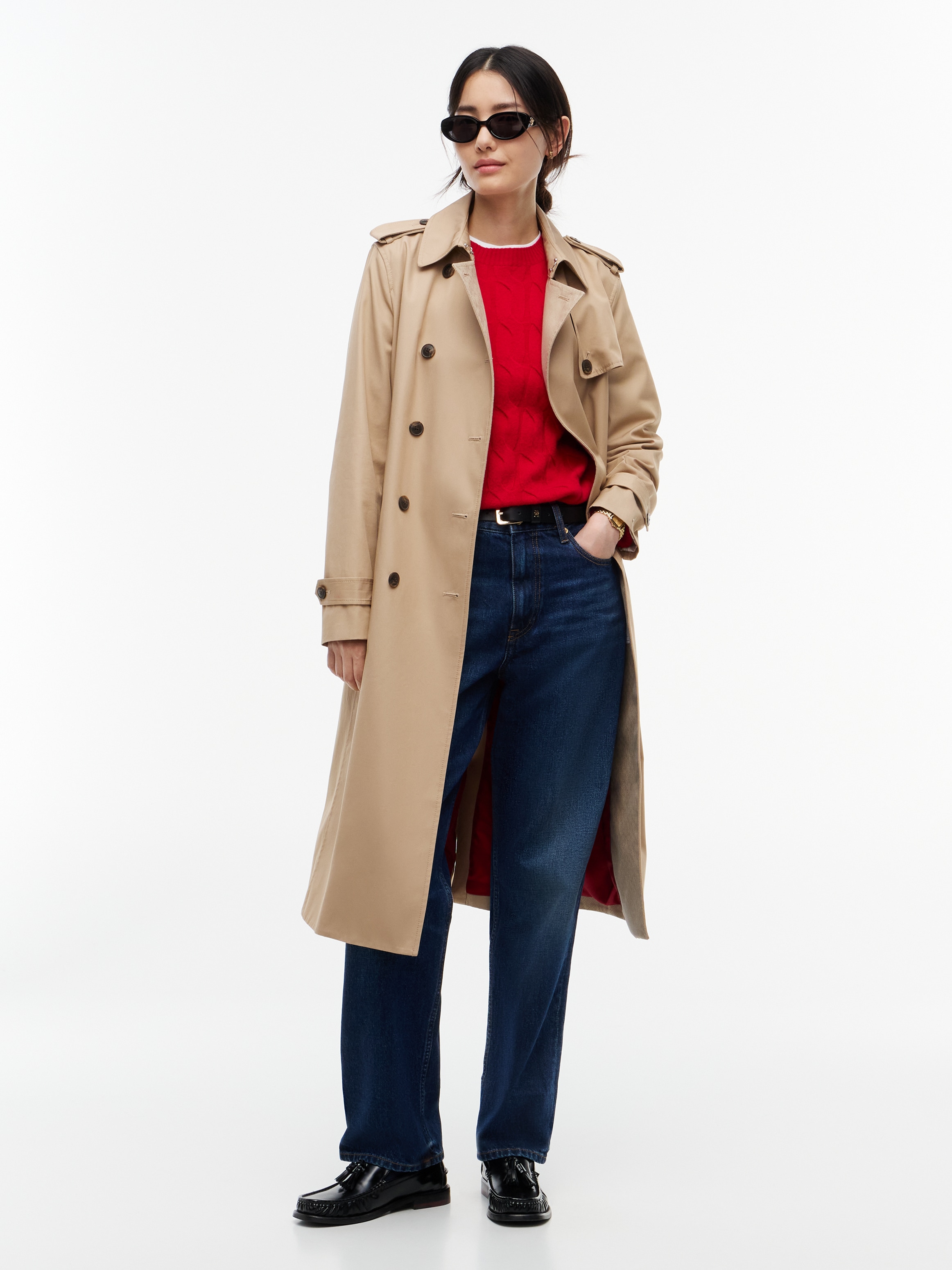Tommy Hilfiger Trenchcoat »COTTON MONOGRAM TRENCH« Baumwolle