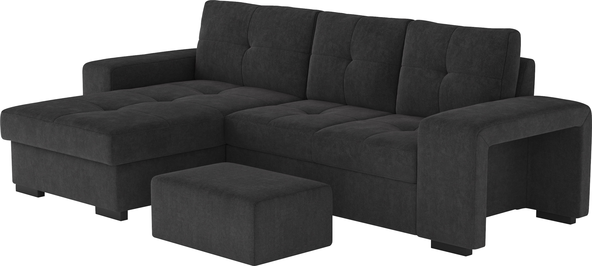 COTTA Ecksofa »Mattina L-Form«, mit Hocker, wahlweise mit Bettfunktion & Bettkasten