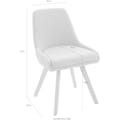 INOSIGN Stuhl »Dilla«, (Set), 2 St., Webstoff, im 1er und 2er Set erhältlich, aus pflegeleichtem Webstoff Bezug und massiven Eichenholzbeinen, Sitzhöhe 48 cm