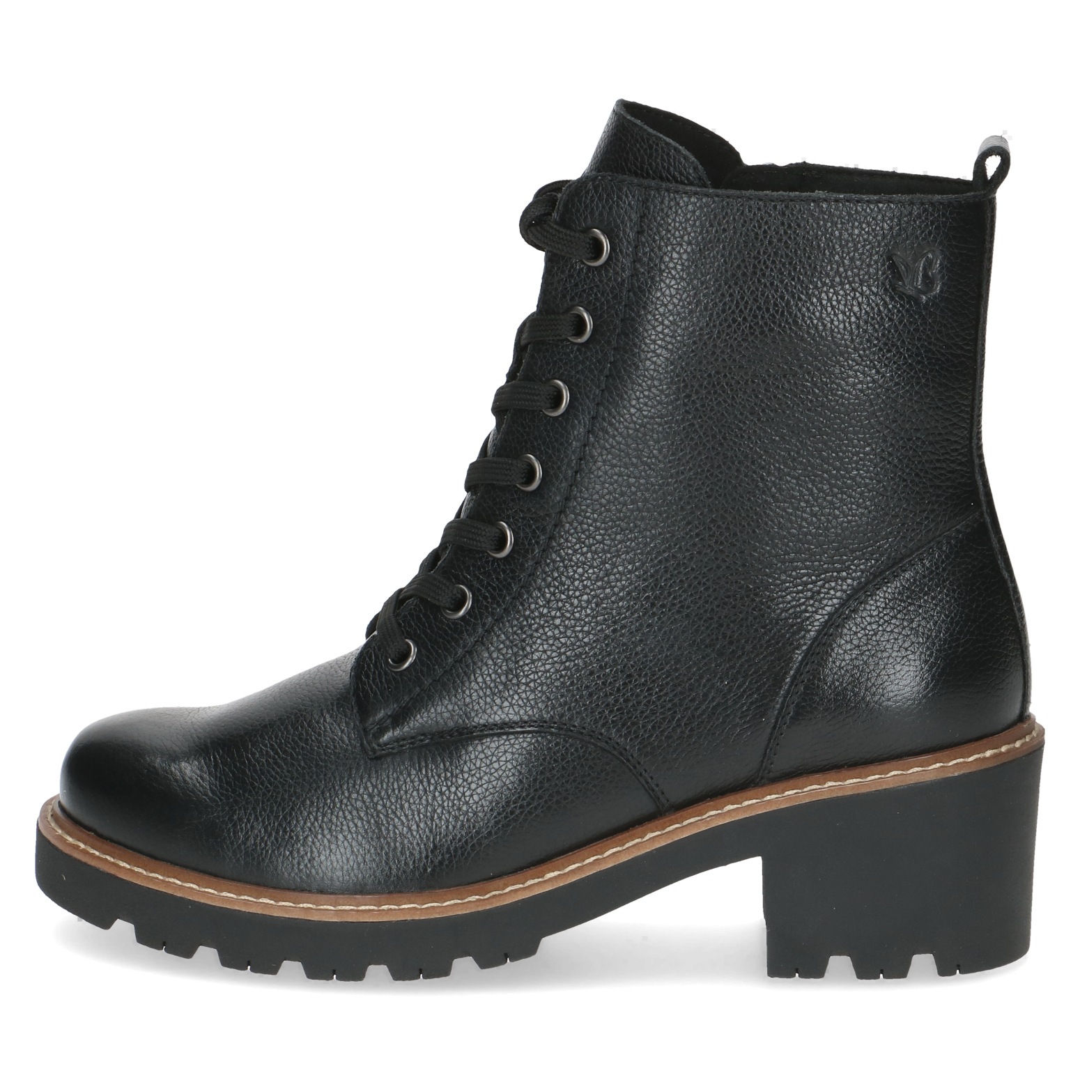 Caprice Schnürstiefelette  , Blockabsatz, Schnürboots, Herbstboots mit dezenter Logoprägung