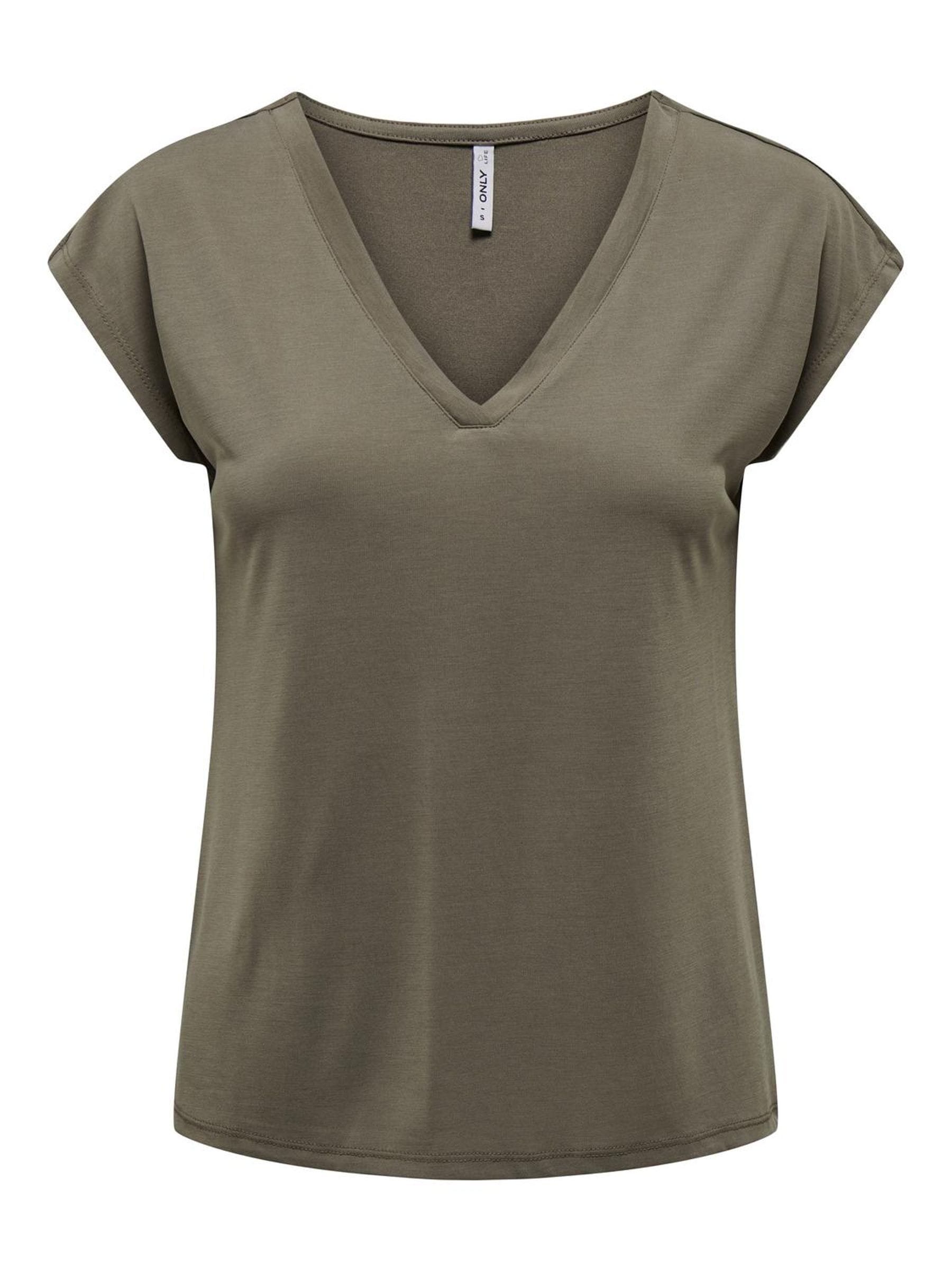 ONLY V-Shirt »ONLFREE S/S MODAL V-NEC TOP BOX JRS NOOS«