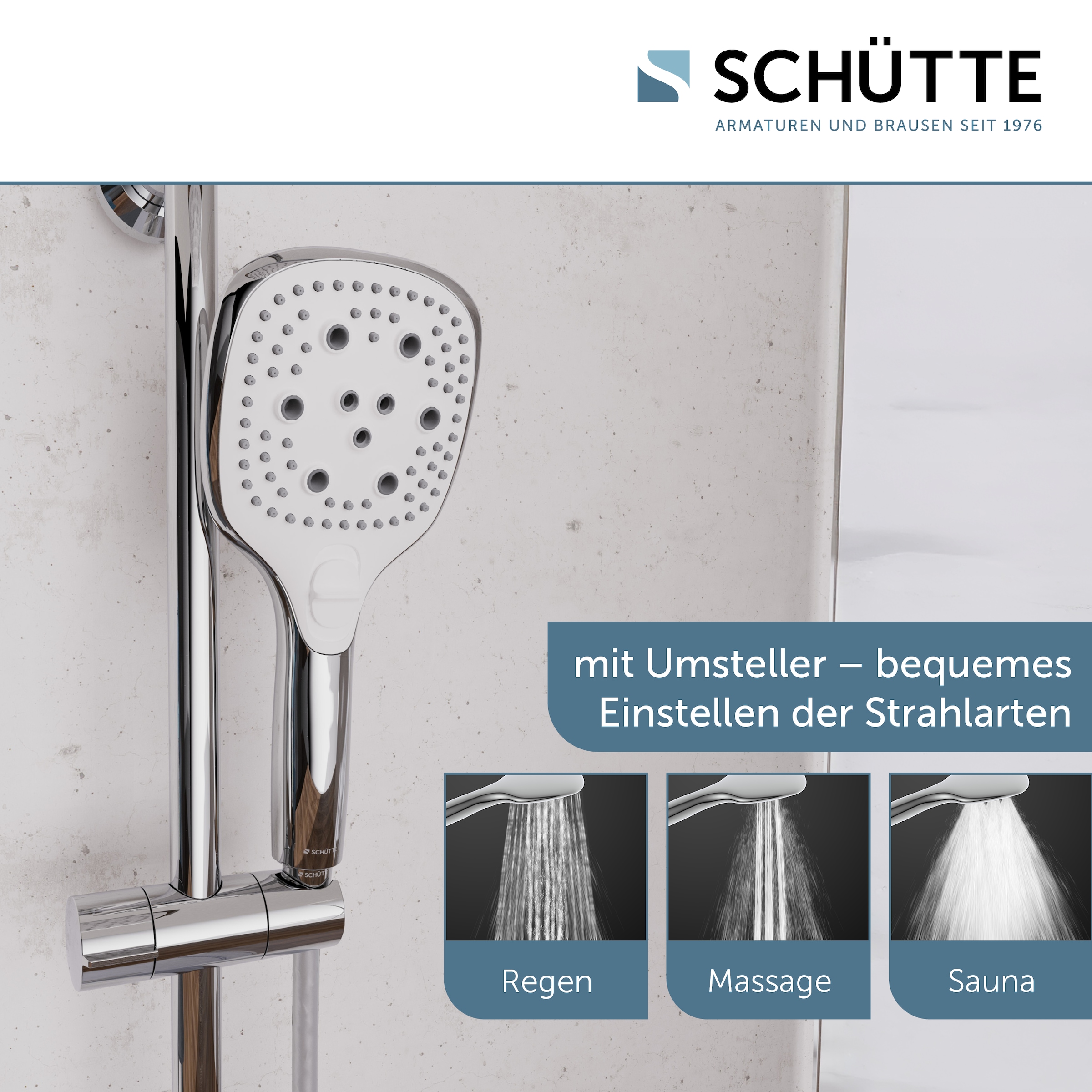 Schütte Duschsystem »MADEIRA« Überkopfbrause-Set, Regendusche, Wellness, Komplett-Set
