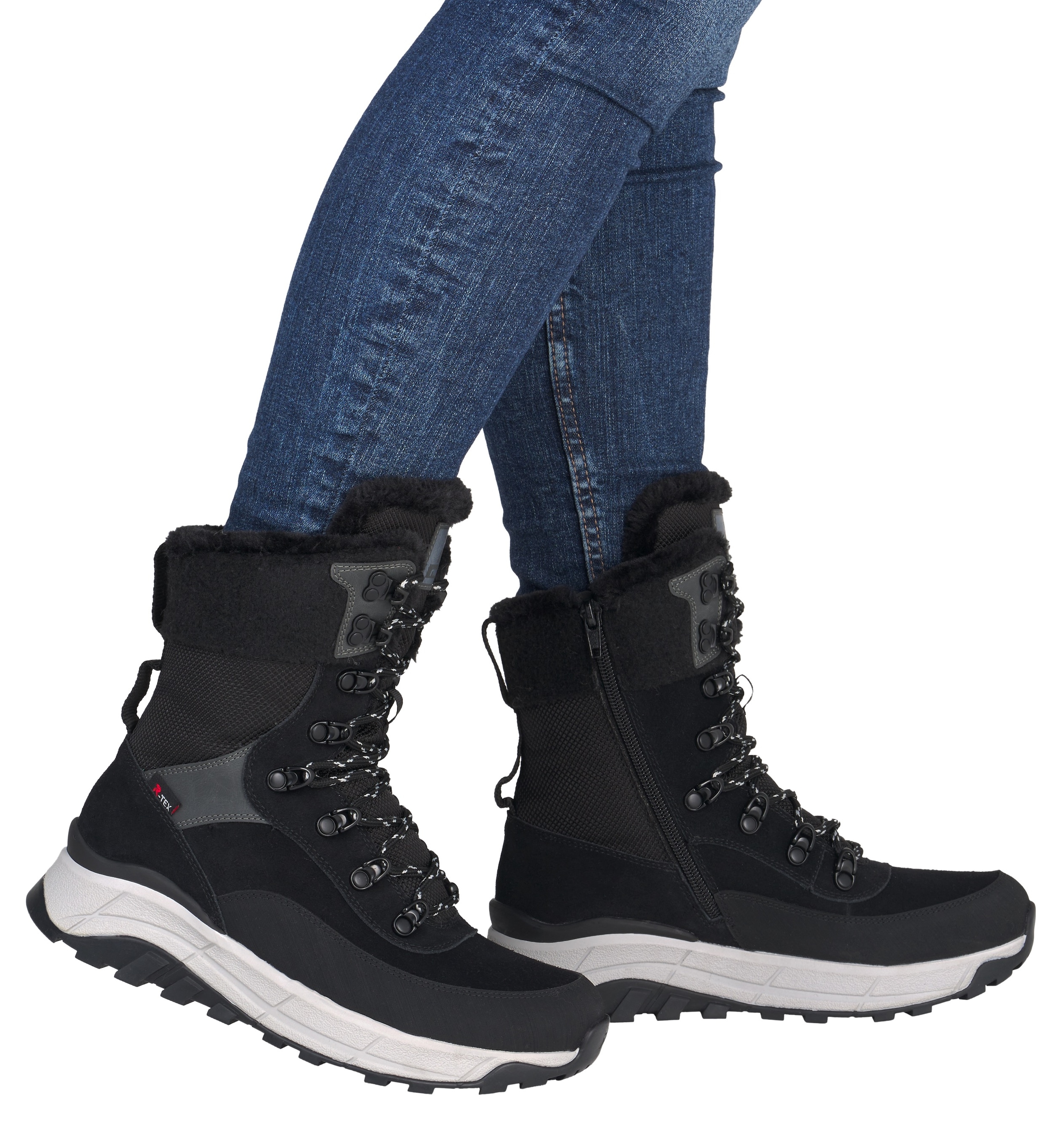 RIEKER Sport Winterboots, Schneeboots, Outdoorstiefelette, TEX Ausstattung, Fiber Grip Sohle
