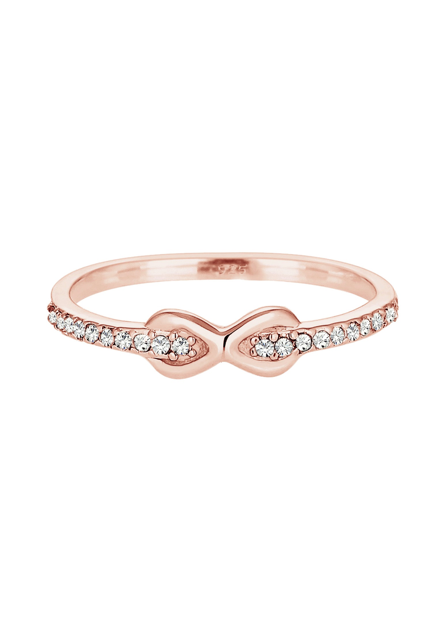 Elli Silberring »Ring Infinity Glas Kristalle Weiß 925 Sterling Silber«