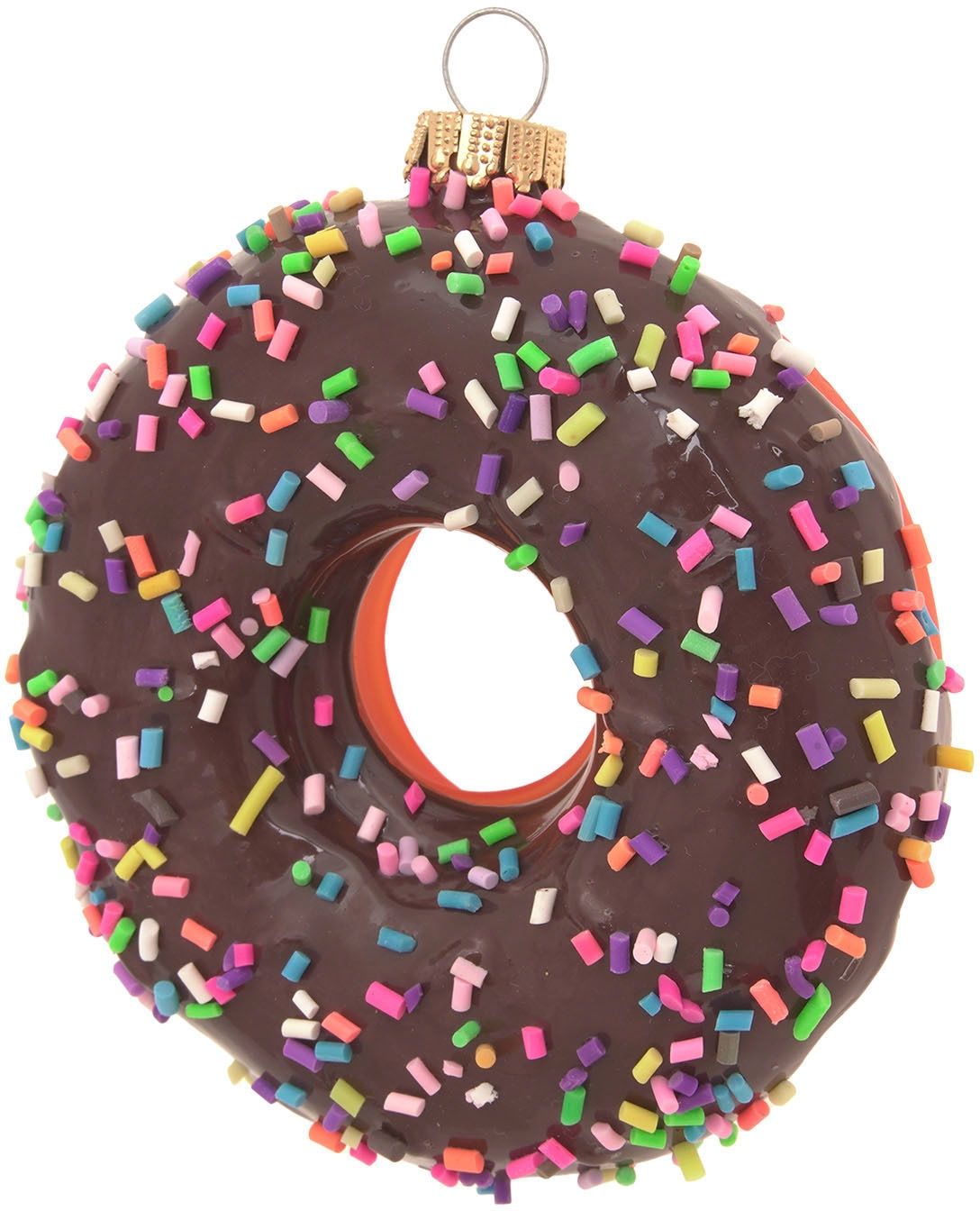 Christbaumschmuck »Amerikanischer Donut, Braun, 8,5cm«, (1 tlg.), Christbaumschmuck...