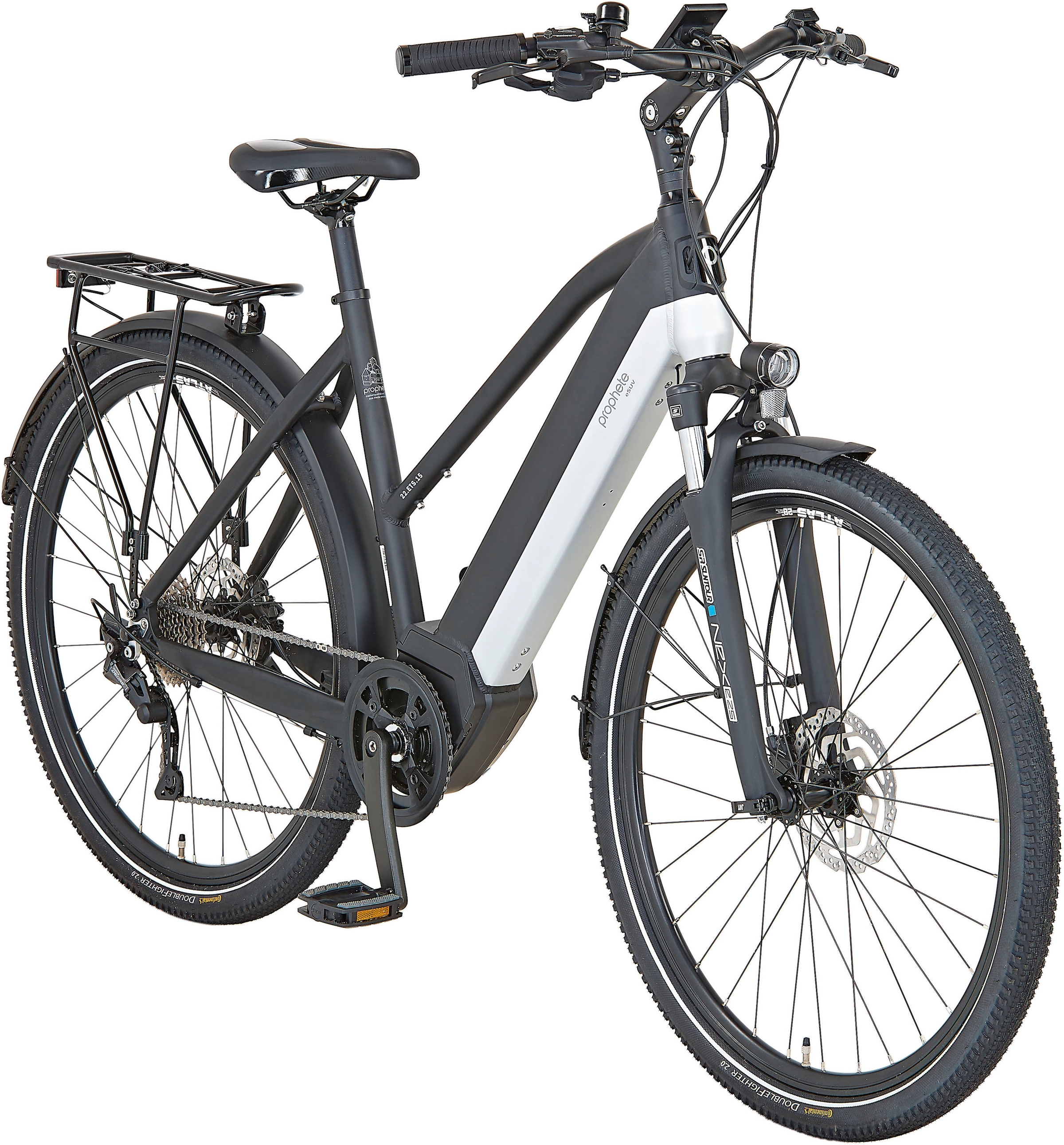 Prophete E-Bike »Entdecker 5.0«, 10 Gang, Shimano, Deore, Mittelmotor 250 W, Pedelec, Elektrofahrrad für Damen, Trekkingrad