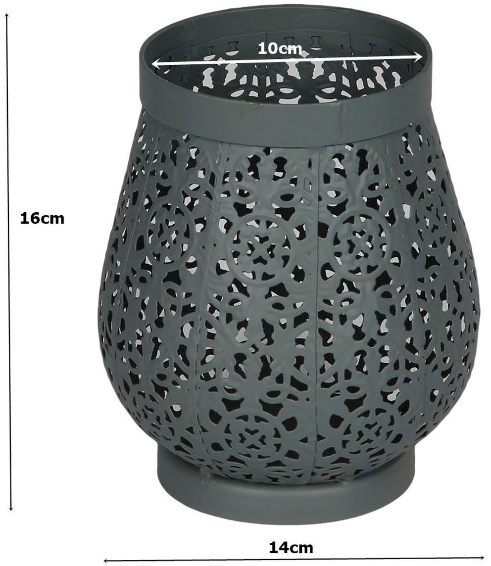 Metall Haus - (1 Online Kerzenlaterne »Laterne in (H) 16cm«, im aus Grau St.) Ambiente bestellen OTTO Shop