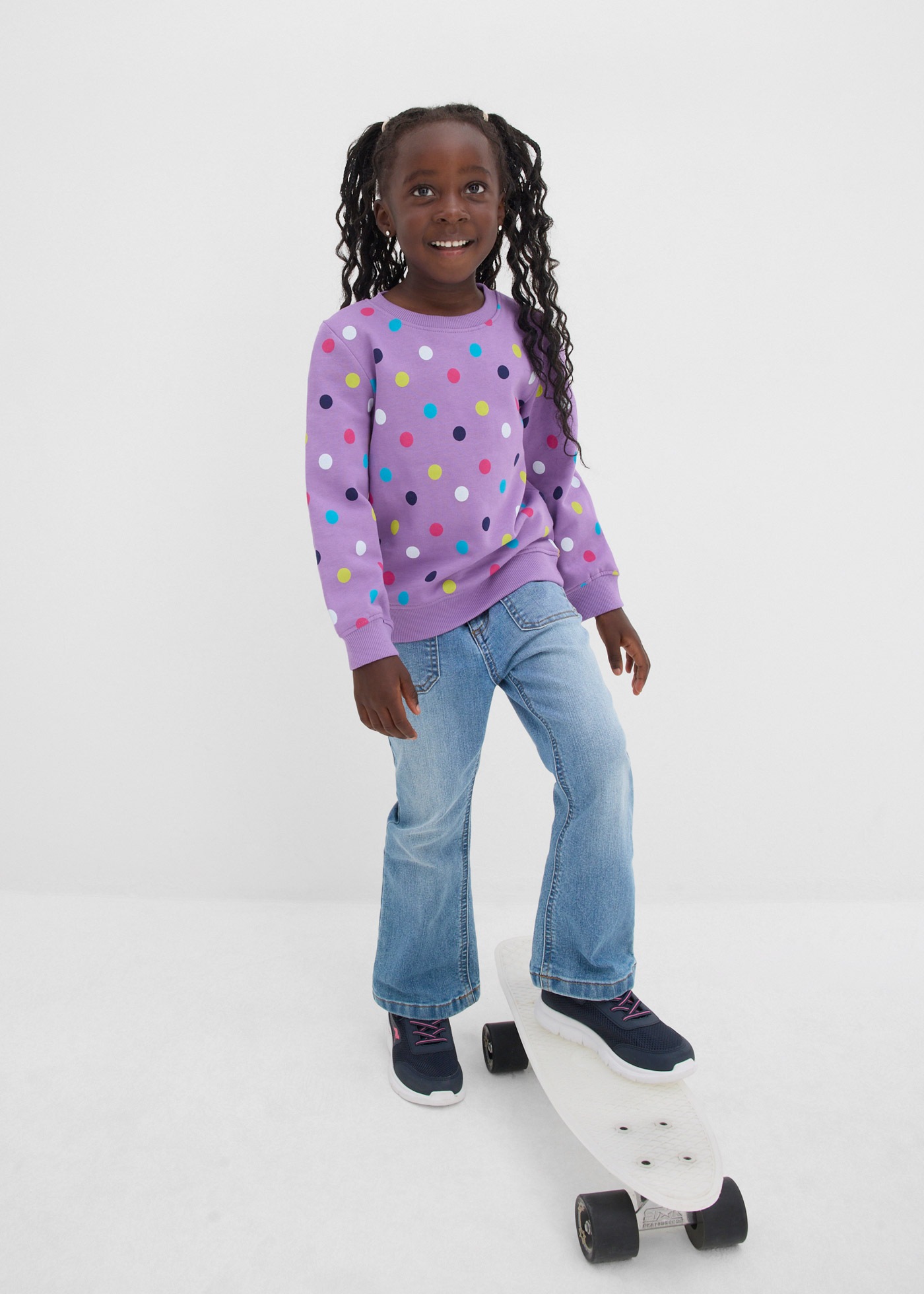 bonprix Sweatshirt »Sweatshirt aus reiner Baumwolle (2er Pack)«, 2 Stk. Regular Fit, Casual Stil, aus Baumwolle, strapazierfähig
