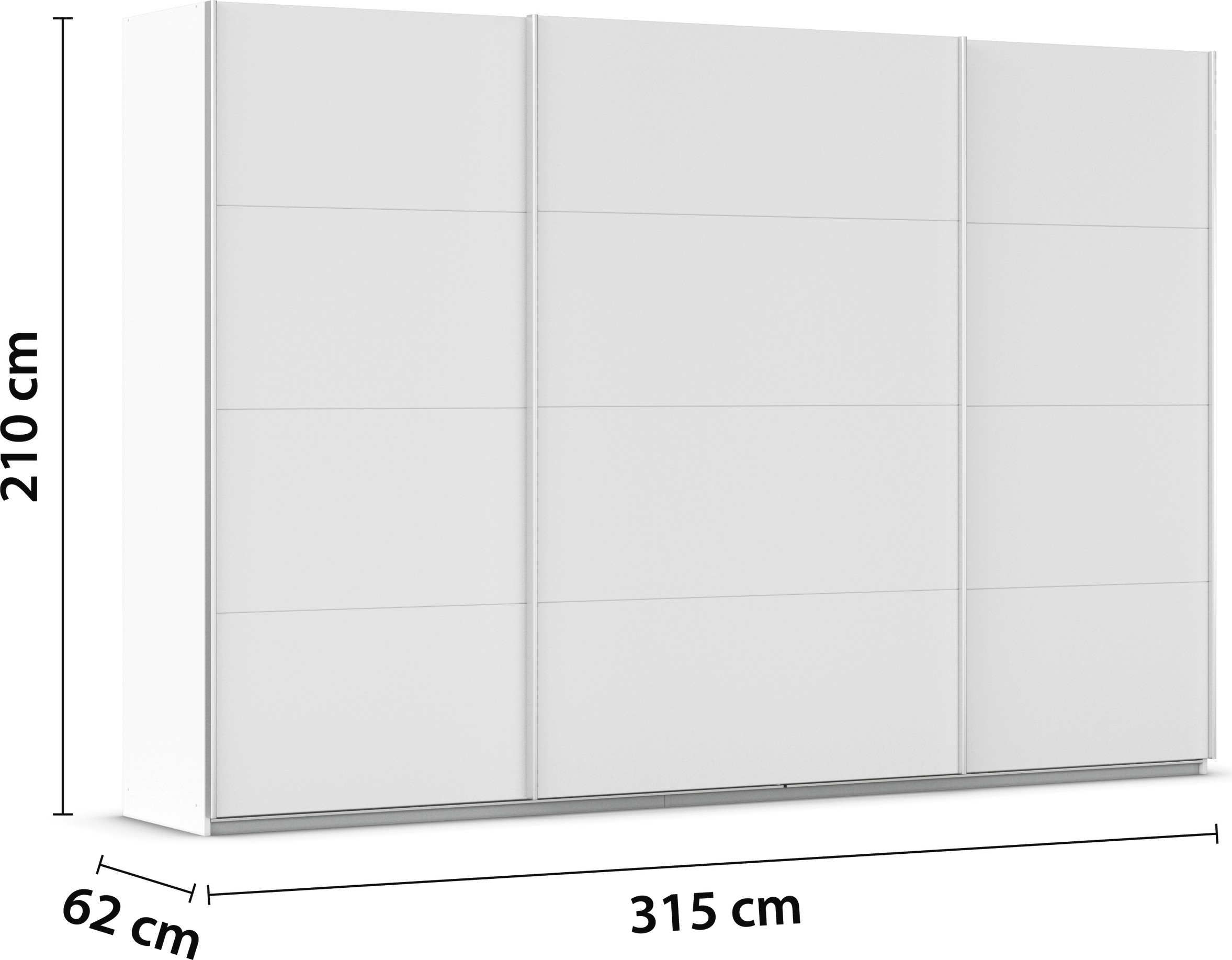 rauch Schwebetürenschrank »Kleiderschrank Schrank Garderobe AGORDO mit Dekor- oder Hochglanzfront«, (in zwei Griff-Farben), durchdachte Innenausstattung, in 4 Breiten und 2 Höhen MADE IN GERMANY