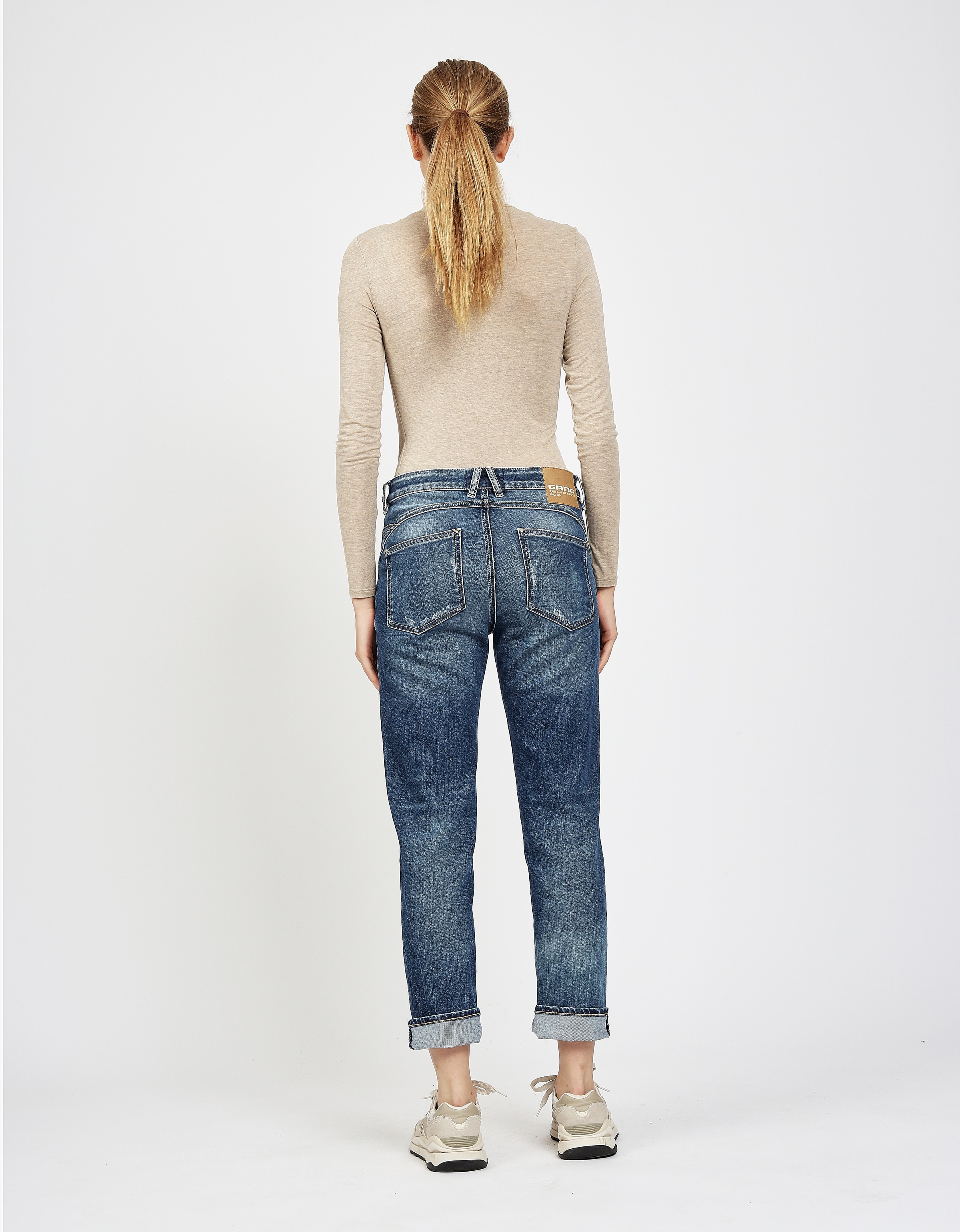 GANG Loose-fit-Jeans »94BO CROPPED«, mit Rundpasse