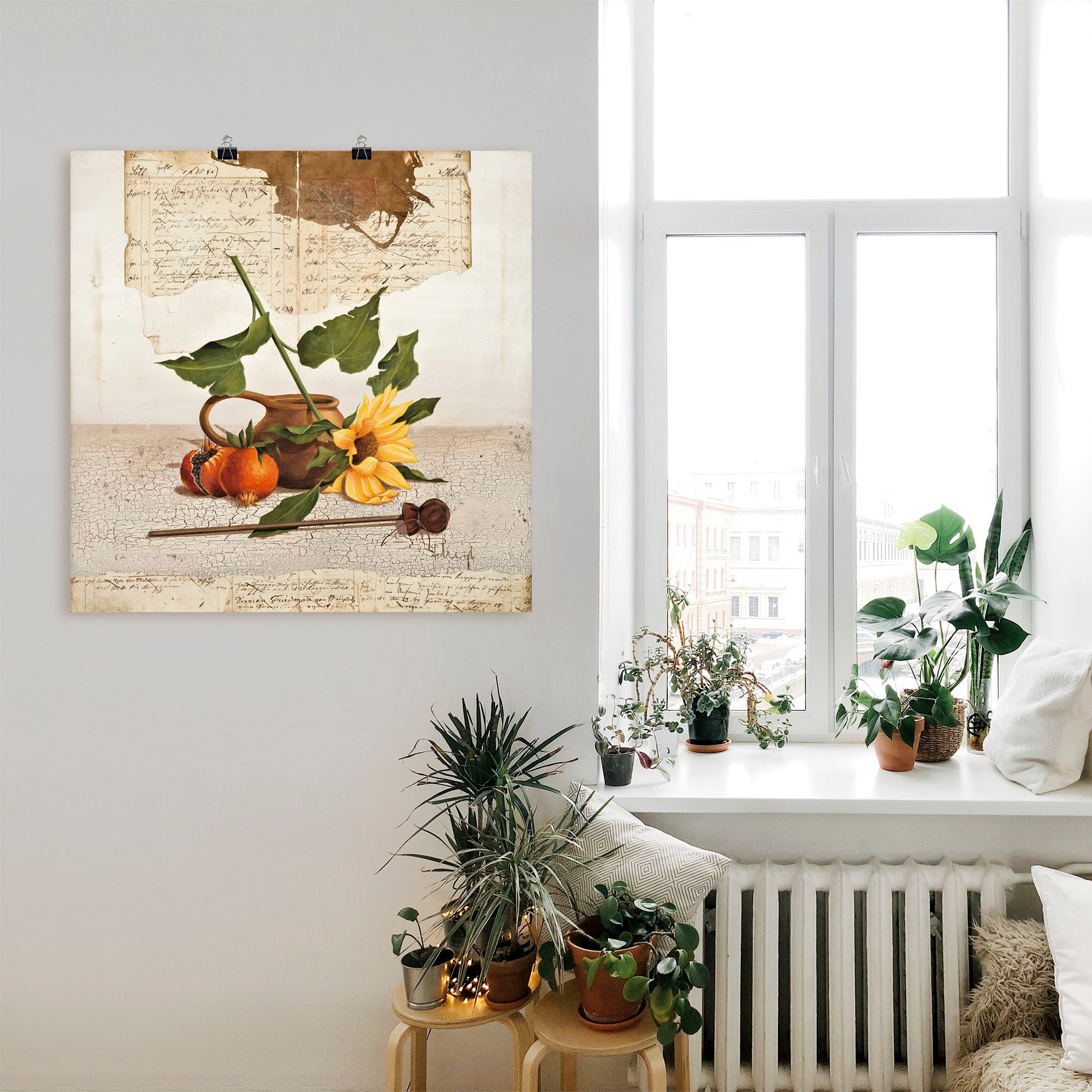 Artland Poster »Stillleben mit Sonnenblumen« Arrangements 1 Stk. tlg. ohne Rahmen