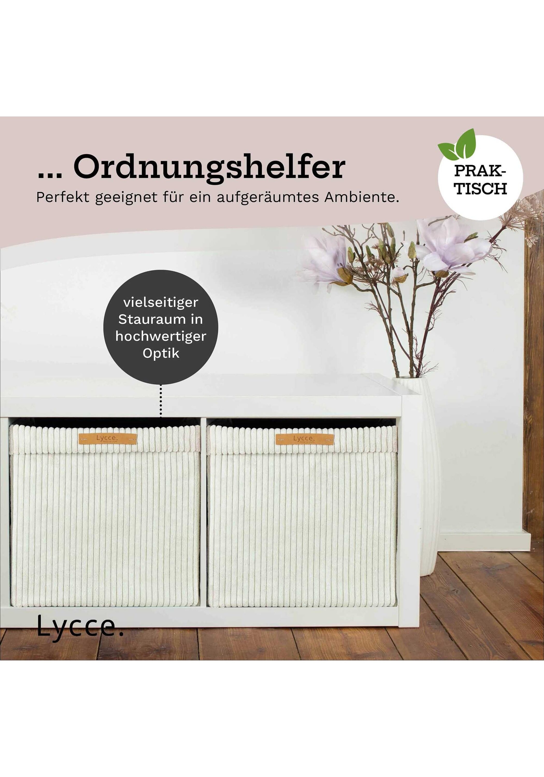 Lycce Aufbewahrungsbox »Aufbewahrungskorb Faltbare Aufbewahrungsbox Cord 4P 4er Pack«