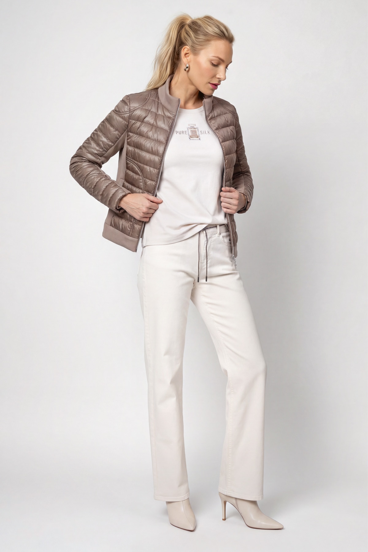 Monari Steppjacke »Jacke Stepp + Neopren« ohne Kapuze Regular fit mit Stehkragen
