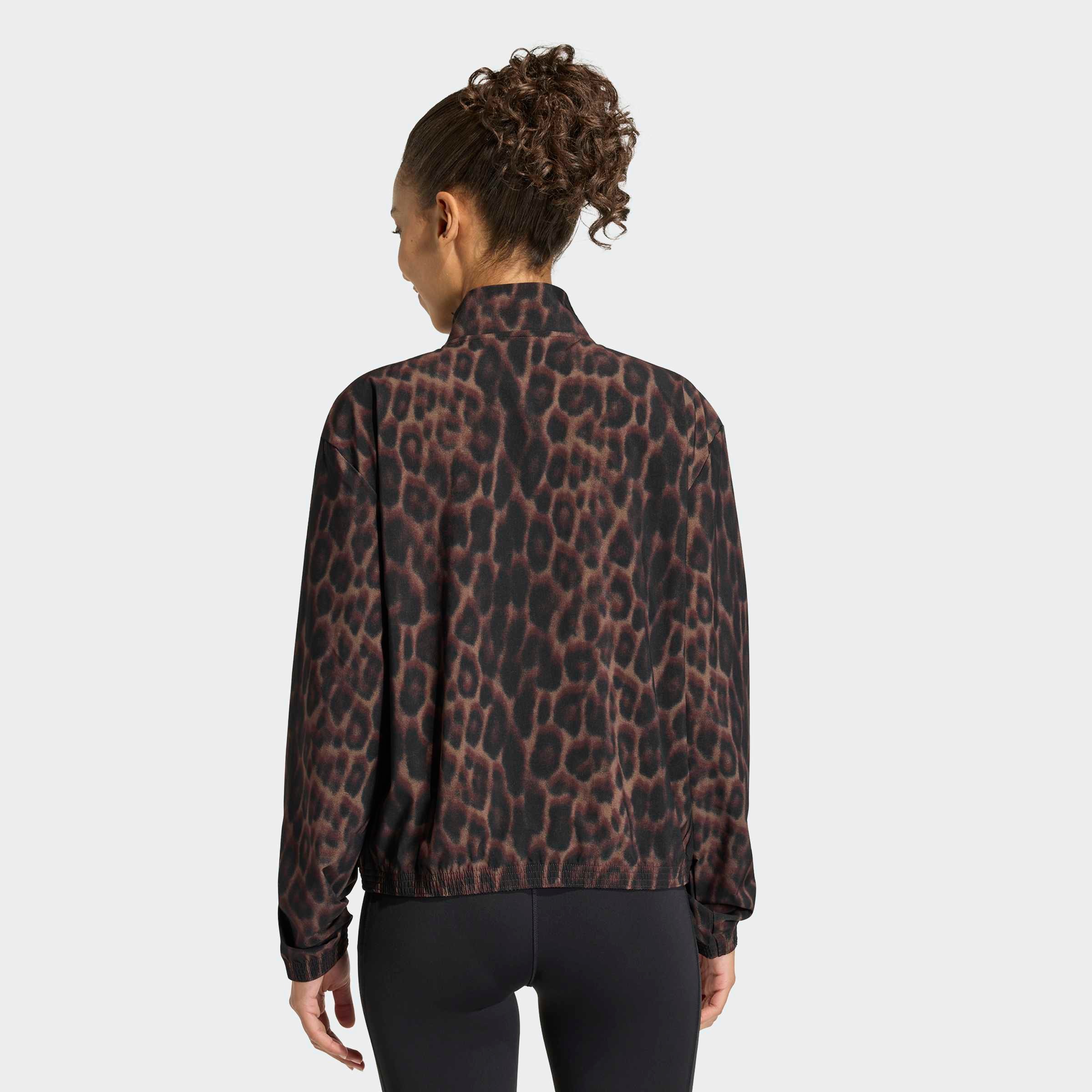 adidas Performance Rollkragenpullover »WORKOUT ESSENTIALS LEOPARD, GEWEBTES MATERIAL«