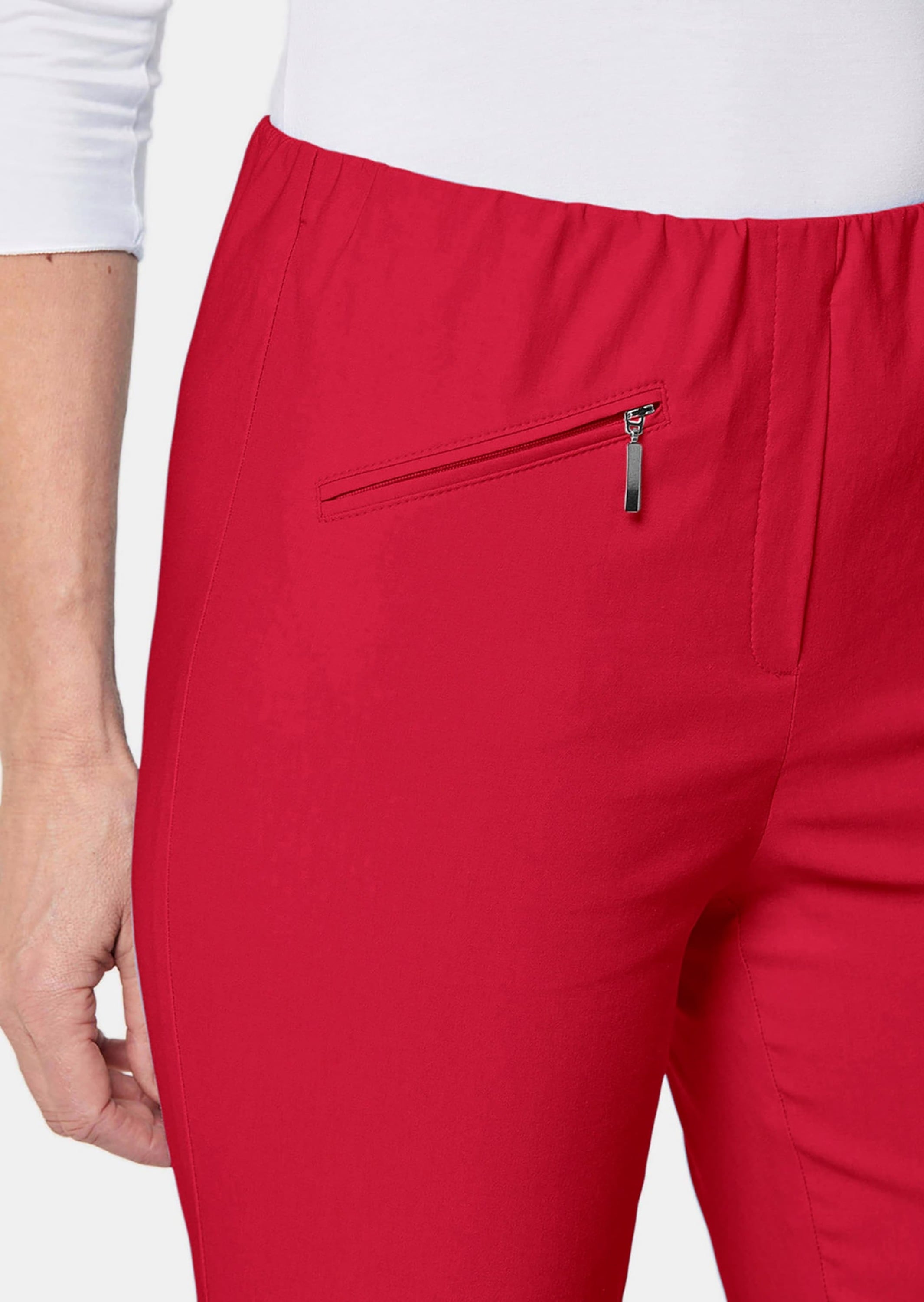 GOLDNER 2-in-1-Hose »Kurzgröße Schlupfhose LOUISA mit Steppnähten«