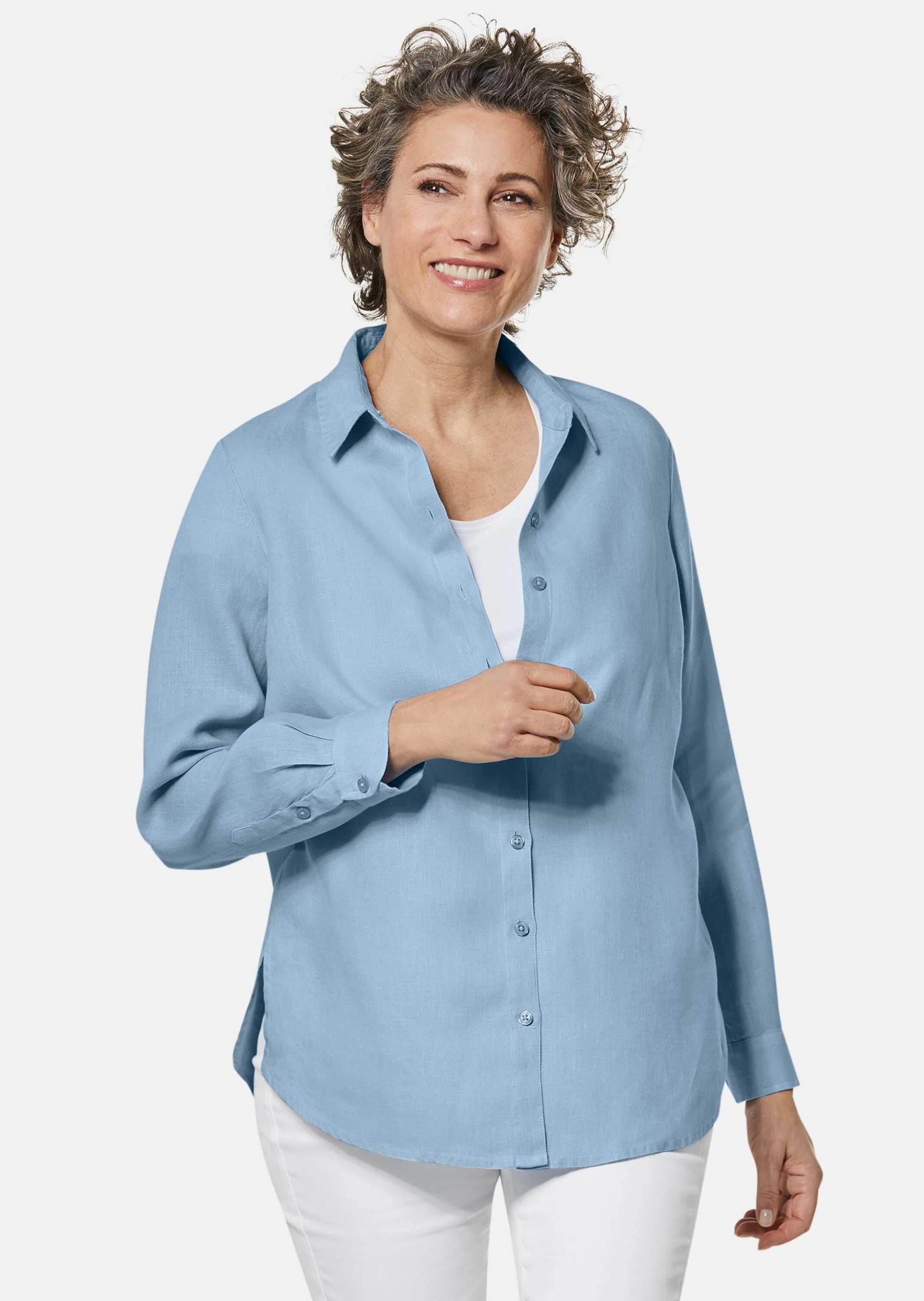 GOLDNER Langarmbluse »Kurzgröße Bequeme Damen Businessbluse«