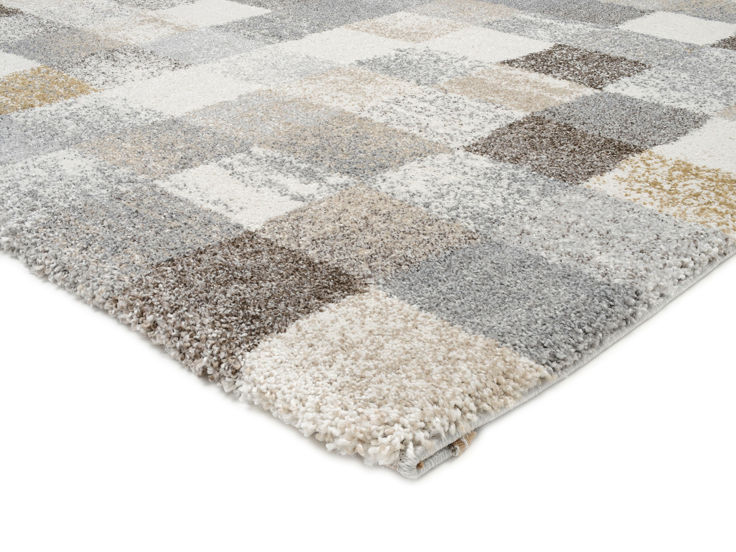 OCI DIE TEPPICHMARKE Läufer »NEW VILLA SQUARES«, rechteckig, 20 mm Höhe, feine Karos, meliert, Wohnzimmer