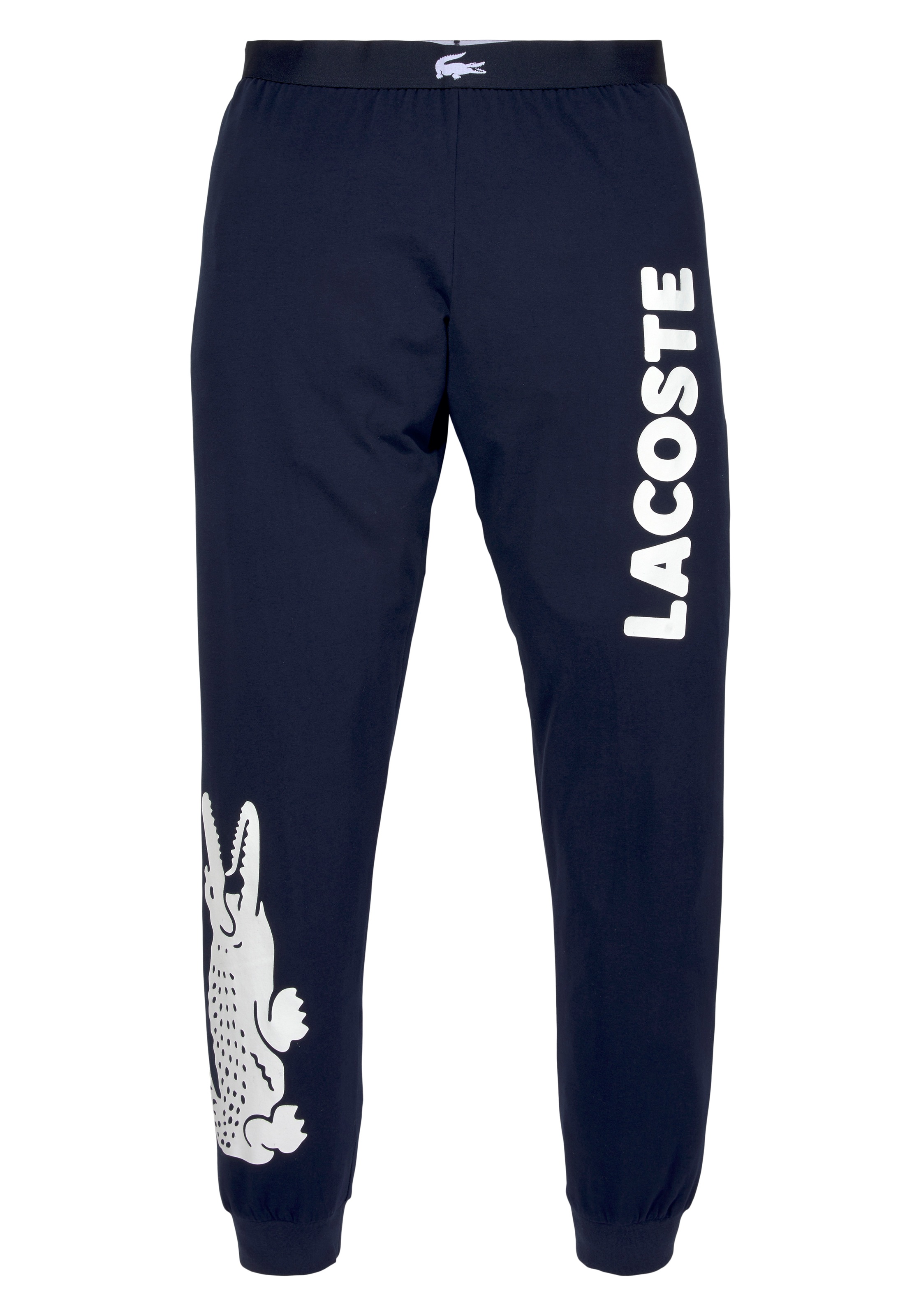Lacoste Pyjamahose »LA Relaxhose großes Logo«, aus Baumwollstretch mit Krokodilaufdruck kaufen